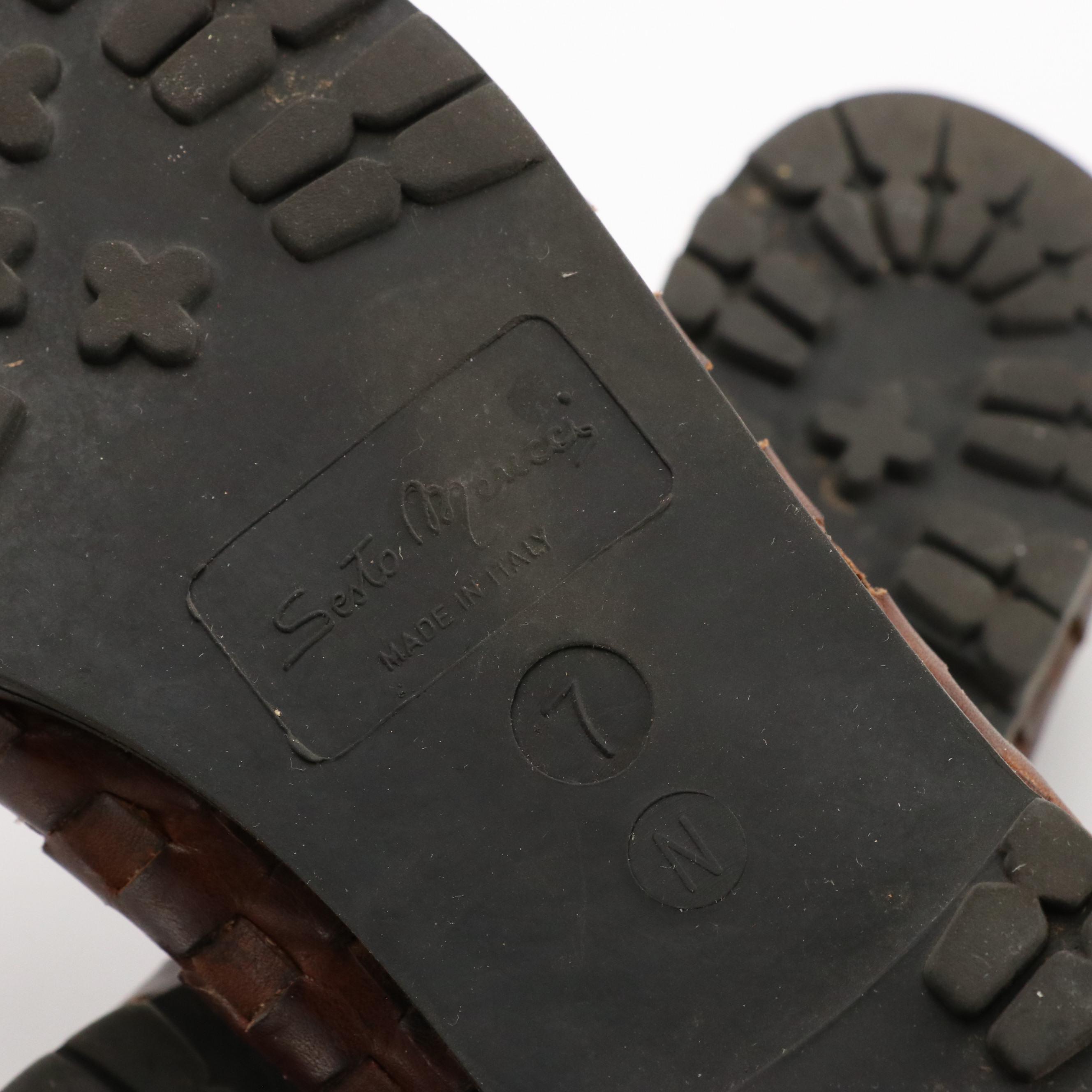 Bob Baker Colorblock Flats and Sesto Meucci & Trotters Woven Leather Loafers