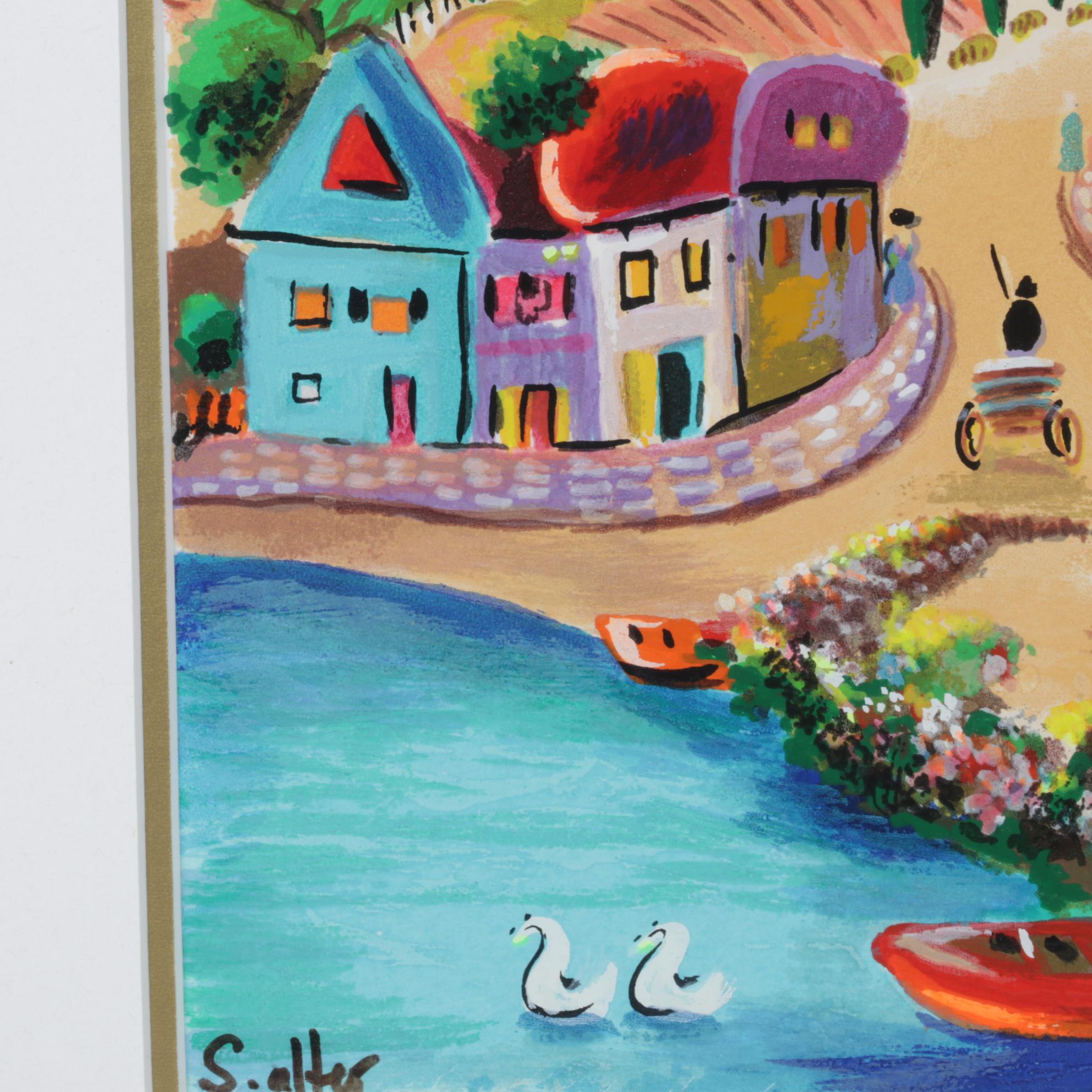 Shlomo Alter Limited Edition Serigraph "In The Country"