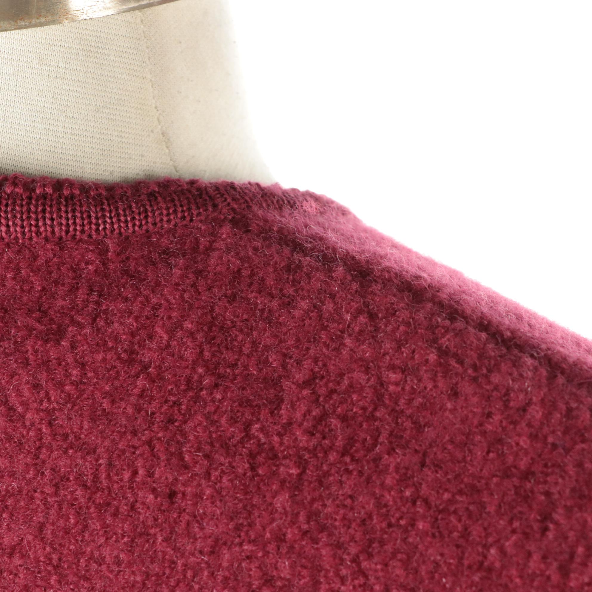 Orvis Cherry Red Wool Cropped Jacket & Collections Etc. Ribbed Fleece Robe Coat