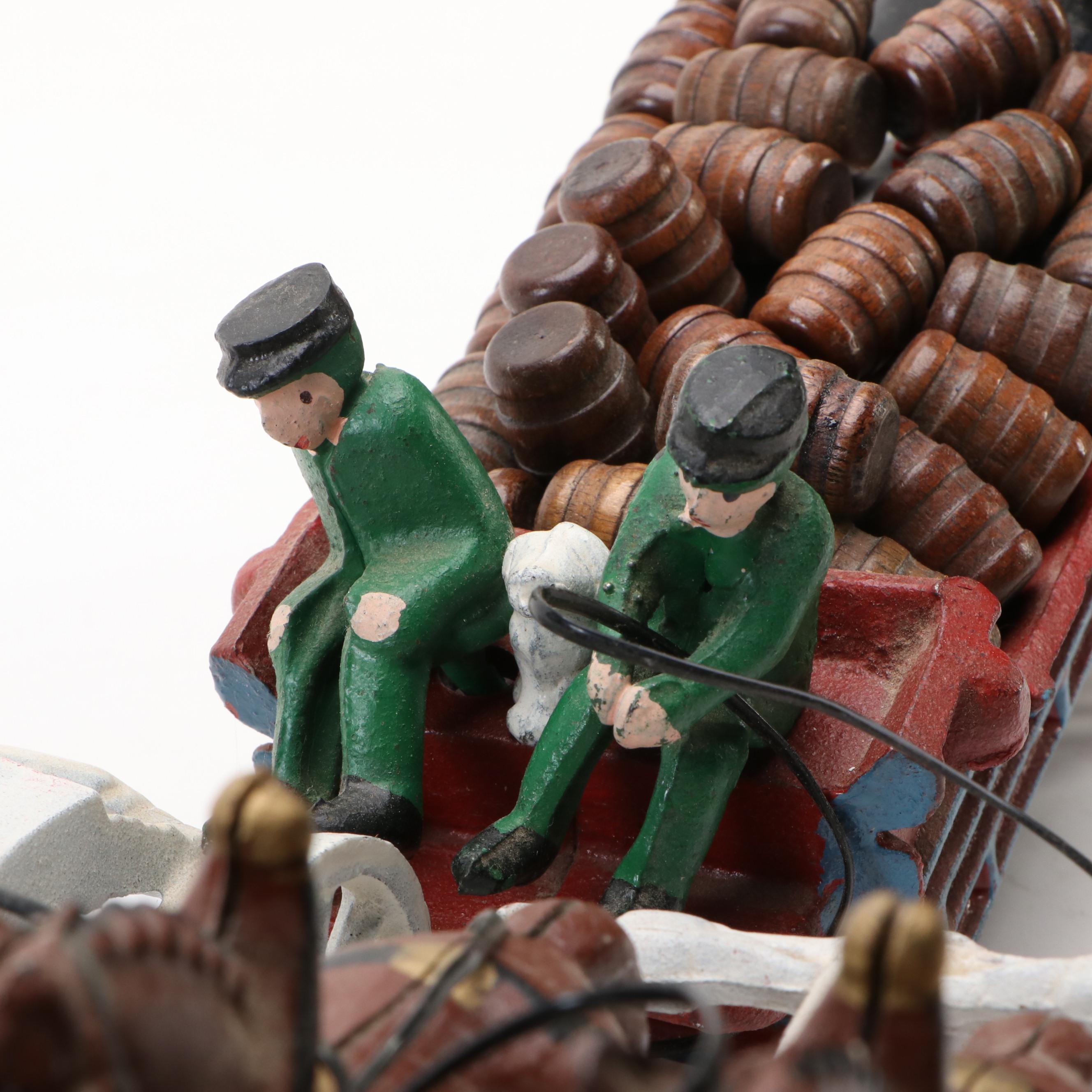 "Champion" Cast Iron 8 Horse-Drawn Beer Wagon Toy