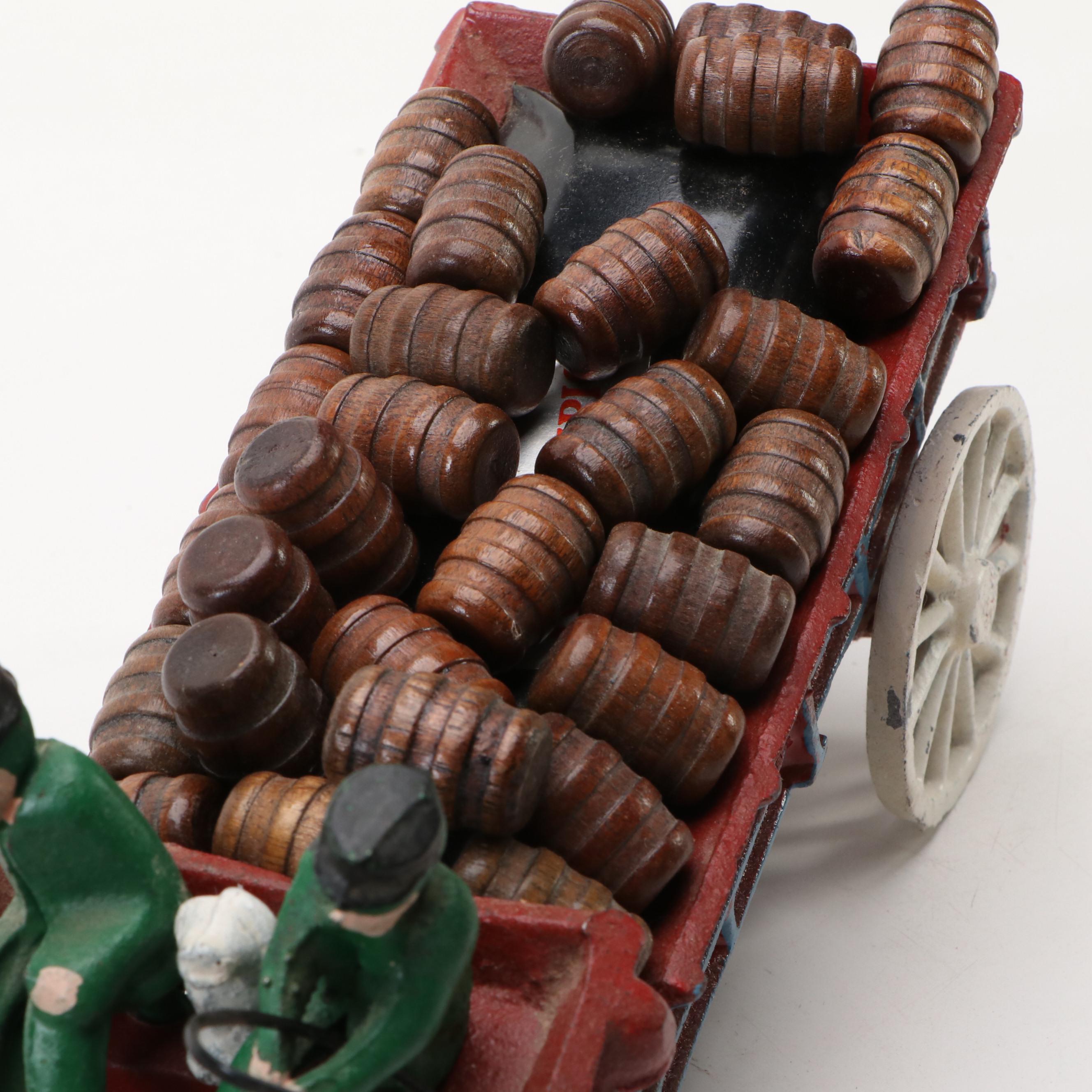 "Champion" Cast Iron 8 Horse-Drawn Beer Wagon Toy