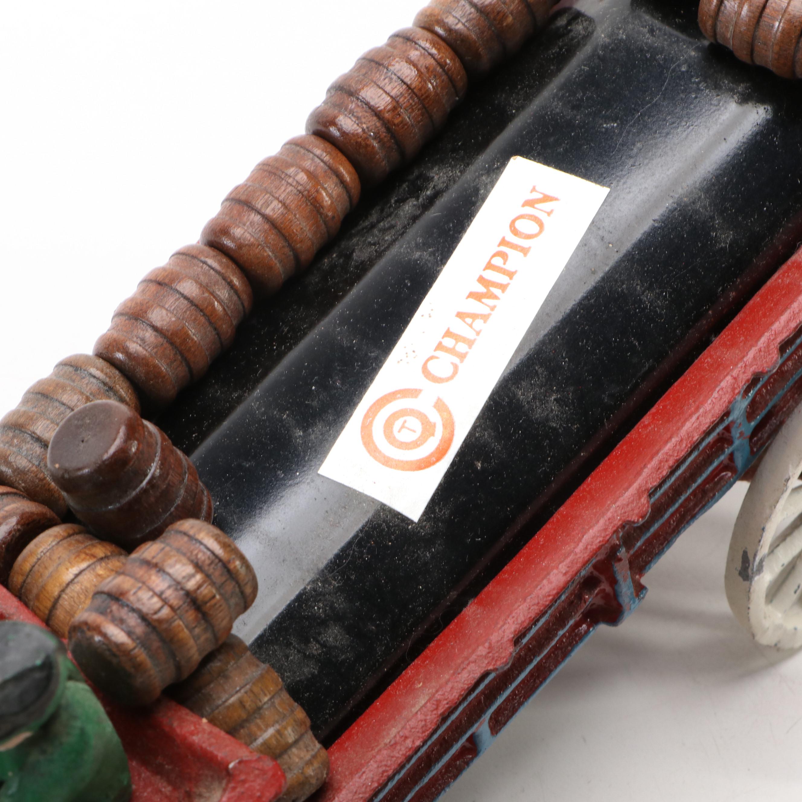 "Champion" Cast Iron 8 Horse-Drawn Beer Wagon Toy