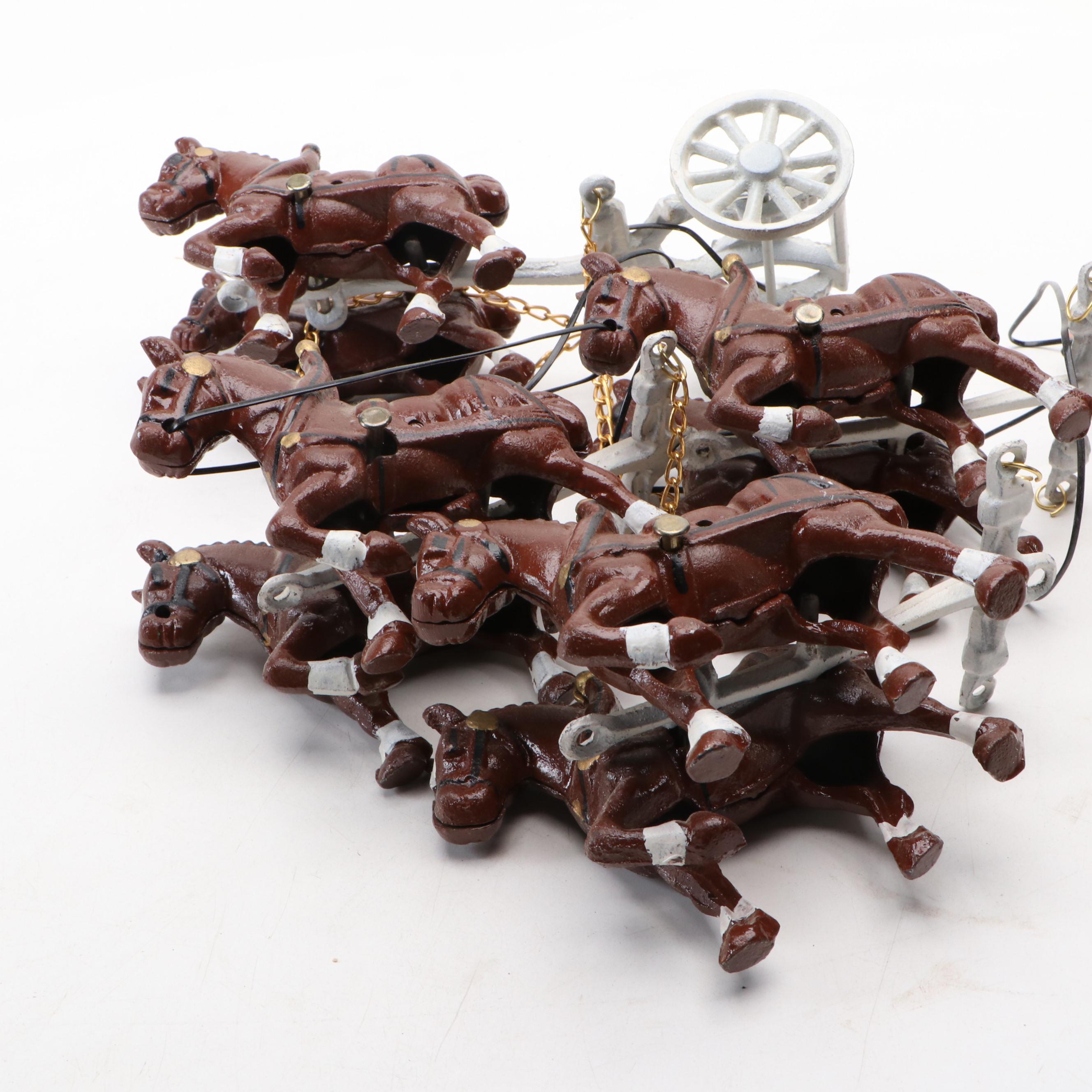 "Champion" Cast Iron 8 Horse-Drawn Beer Wagon Toy