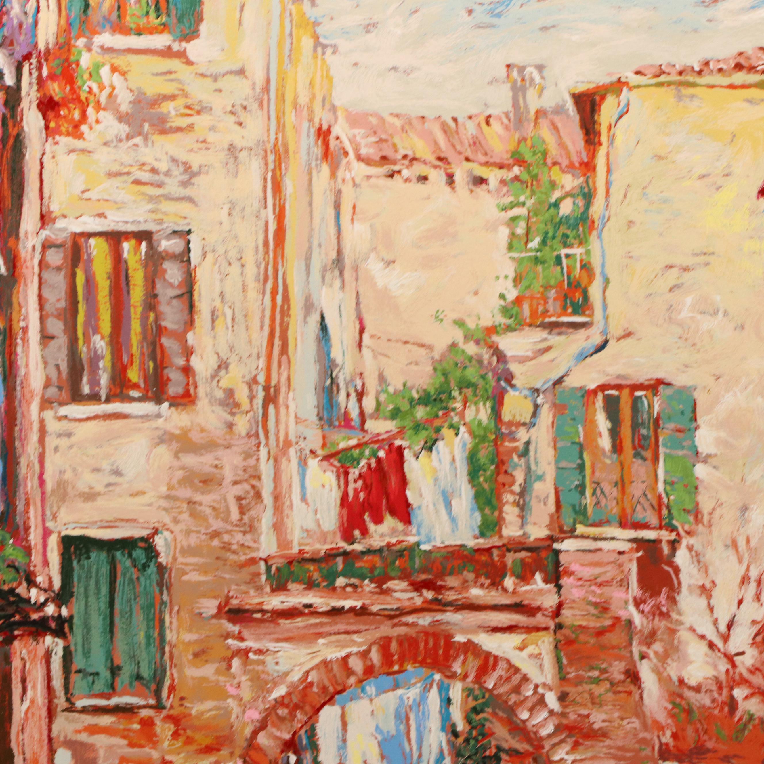 Marco Sassone City Scene Serigraph "Rio Secundo"