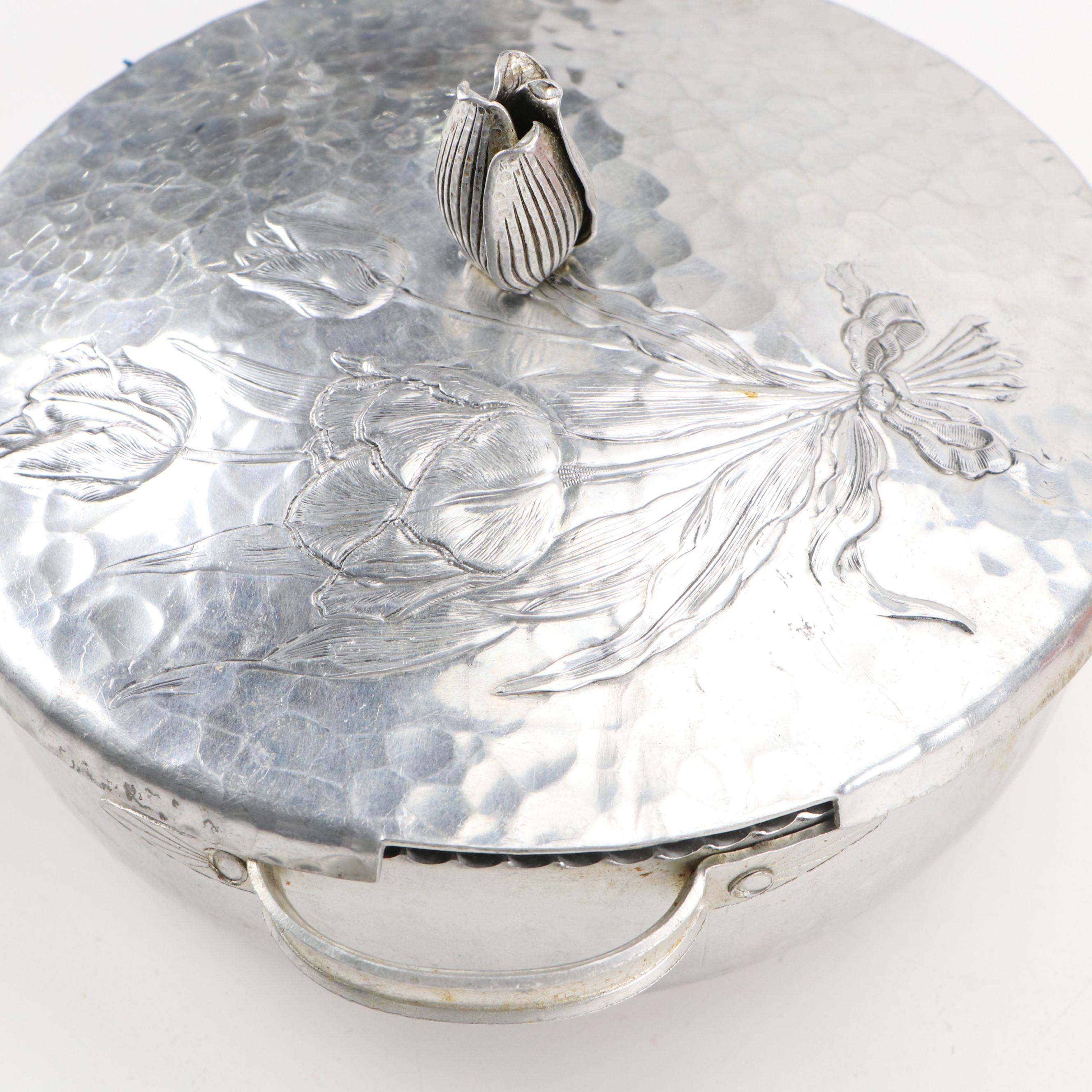 Rodney Kent Hammered Aluminum Serving Dish with Other Tableware and Accessories