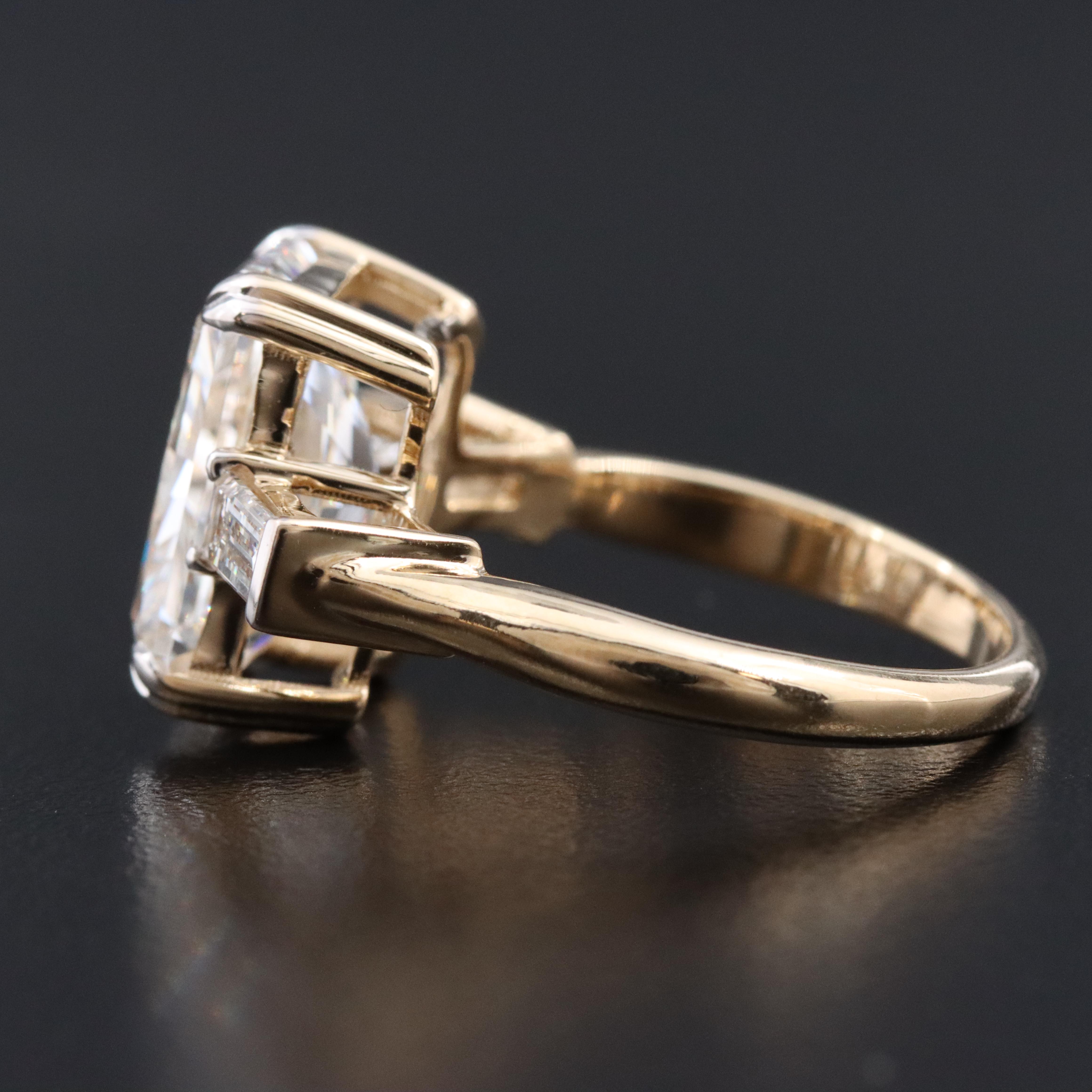 14K 5.77 CTW Lab Grown Diamond Ring with IGI Report