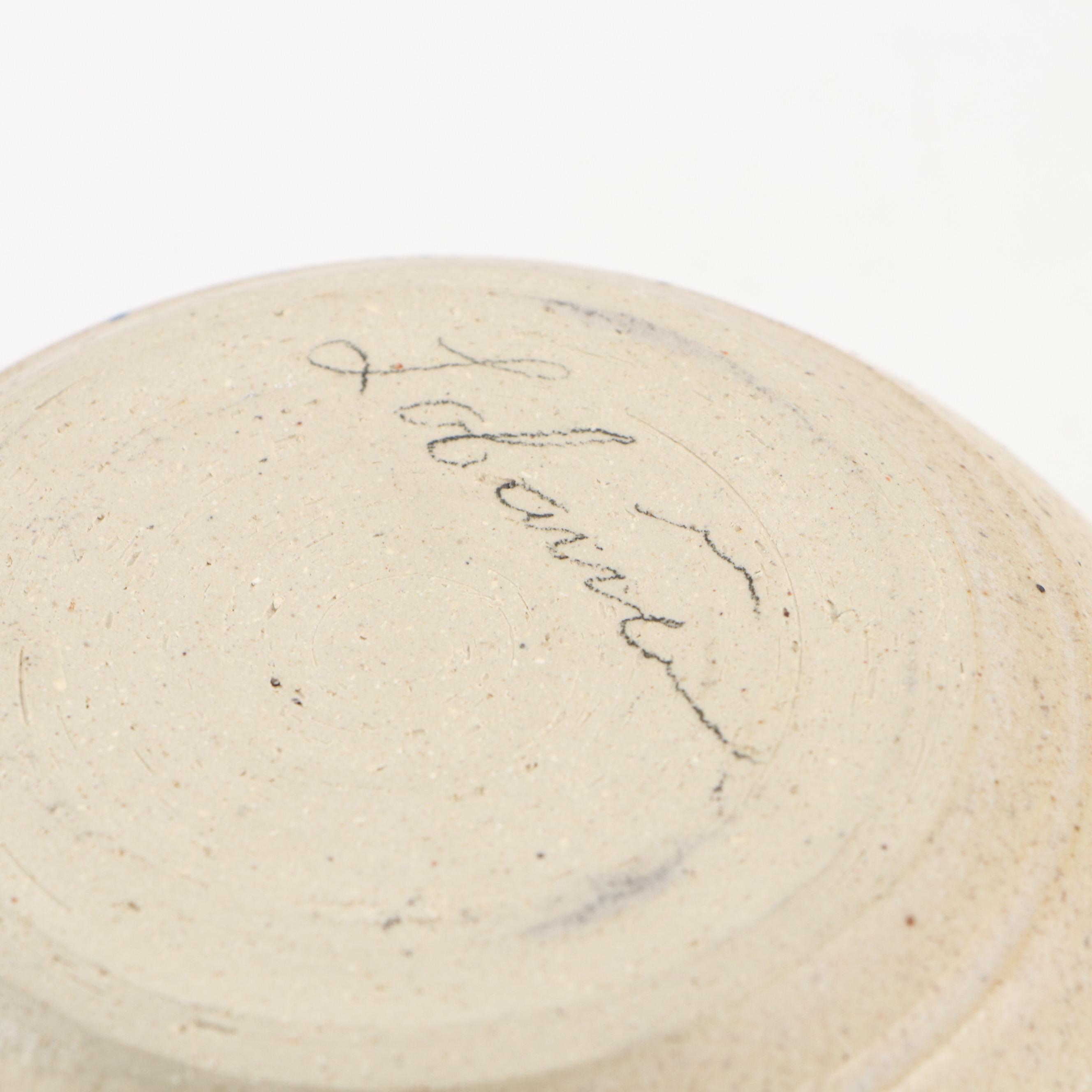 Ralph Lauren Blue Ceramic Table Lamp with Art Pottery