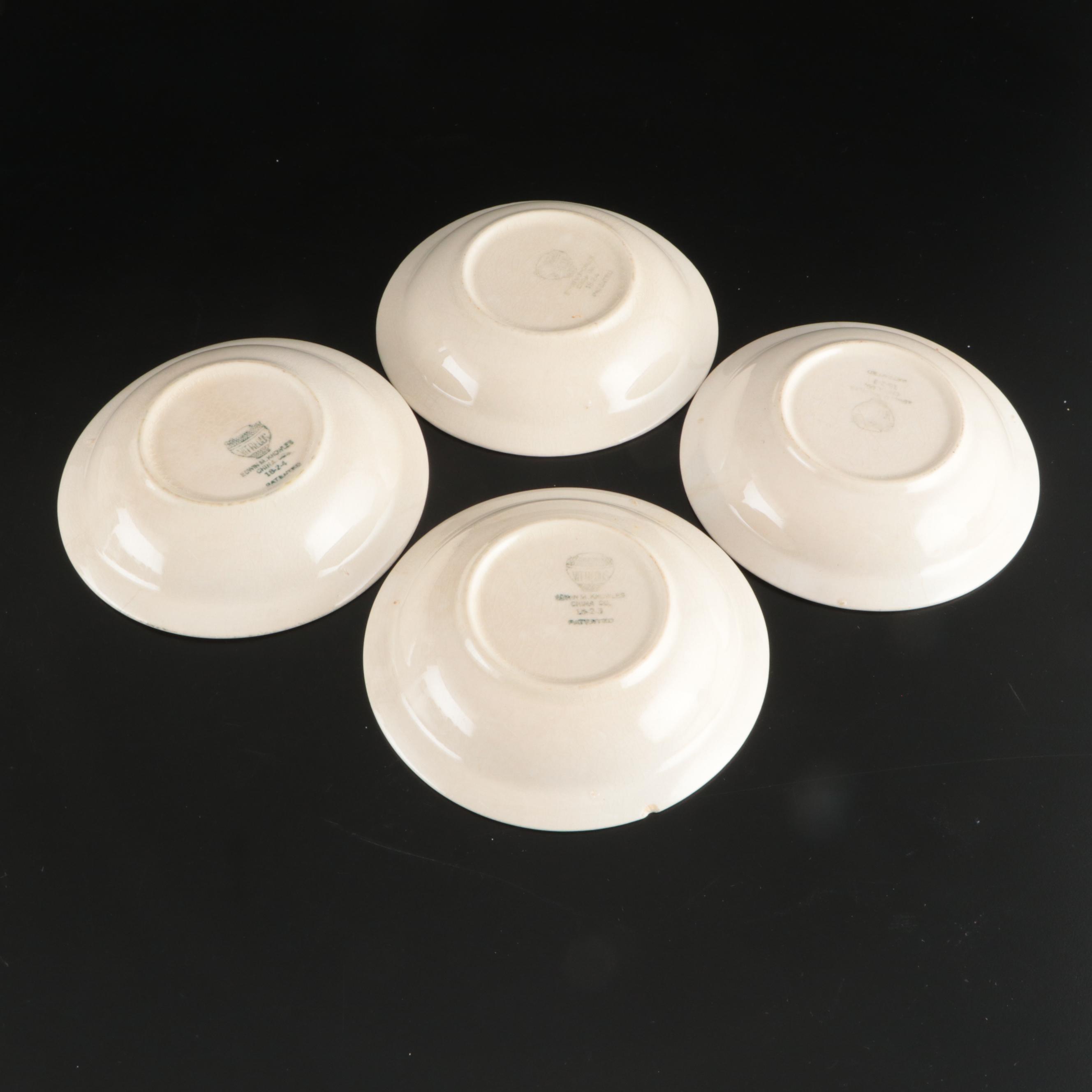 Edwin M. Knowles Porcelain Lidded Dish and Dessert Bowls with Other Tableware