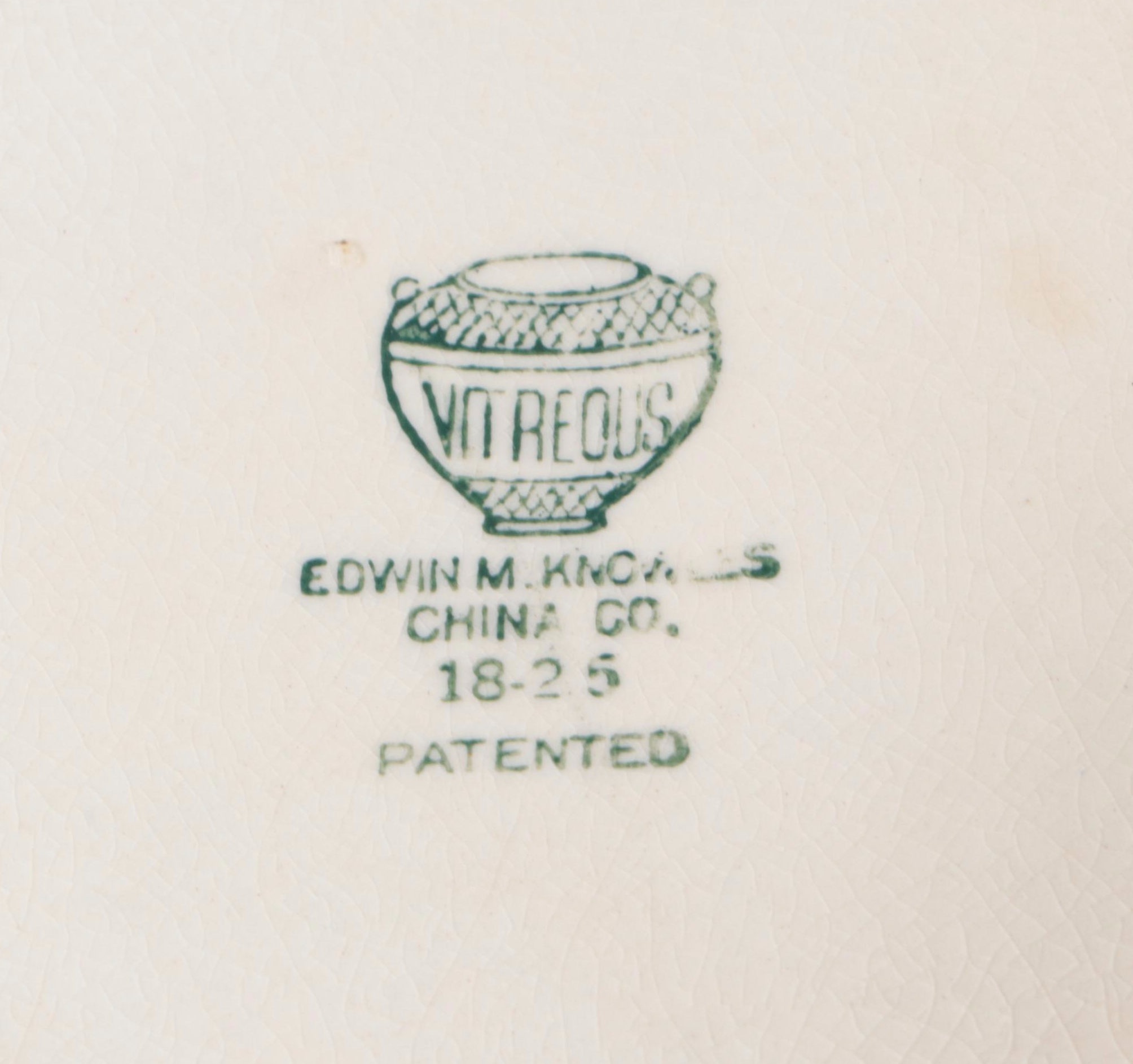 Edwin M. Knowles Porcelain Lidded Dish and Dessert Bowls with Other Tableware