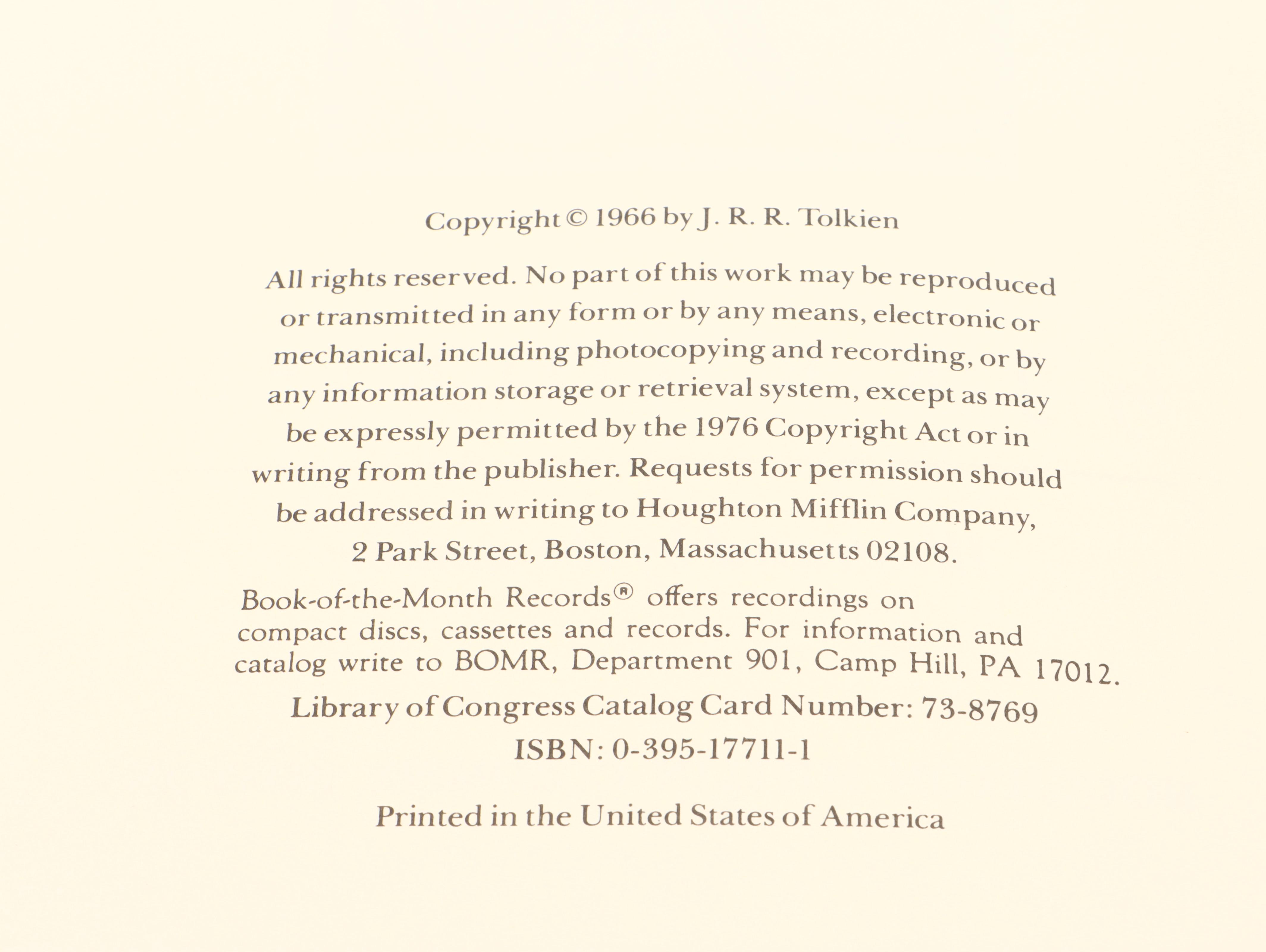 50th Anniversary Edition "The Hobbit" by J. R. R. Tolkien, 1987
