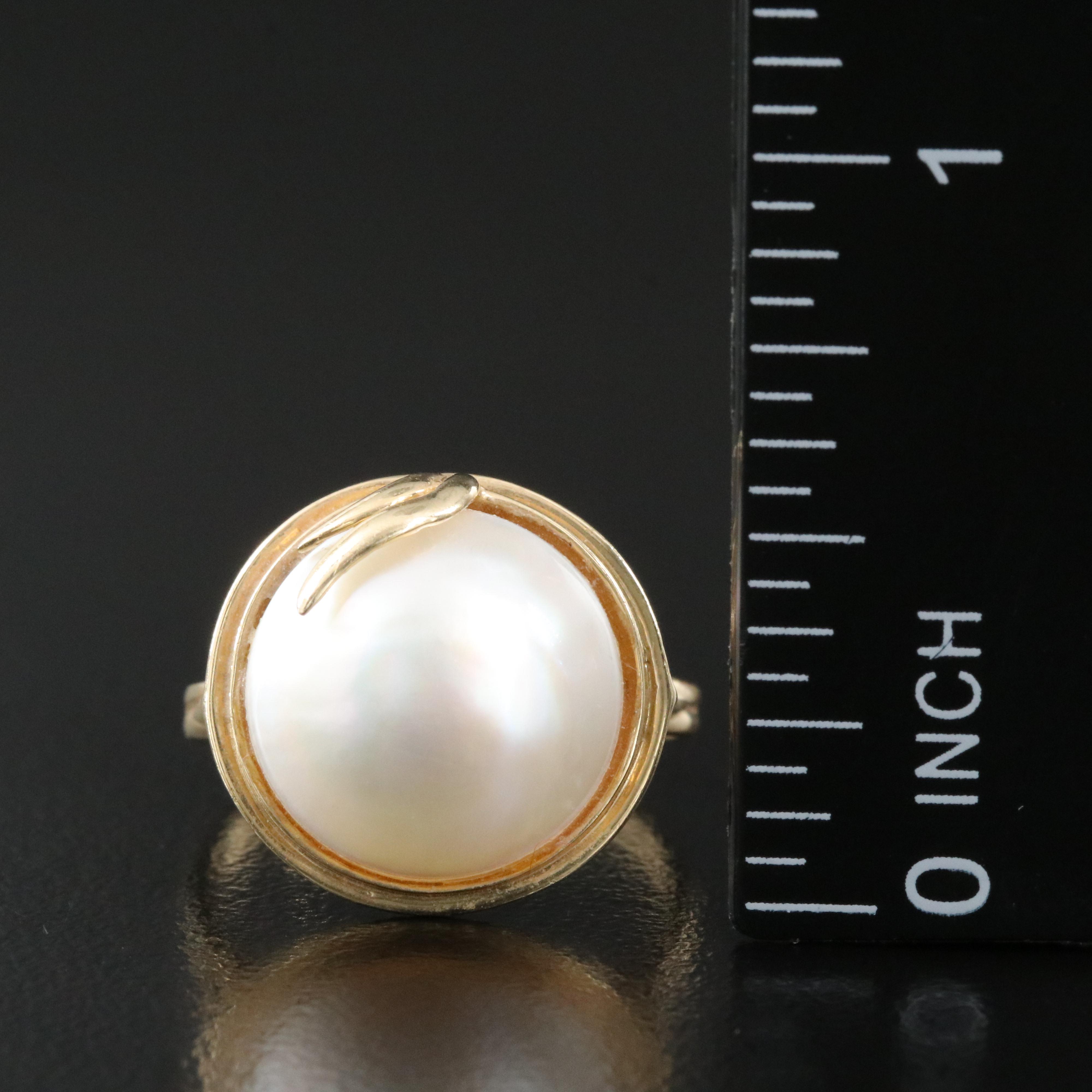 14K Mabé Pearl Ring