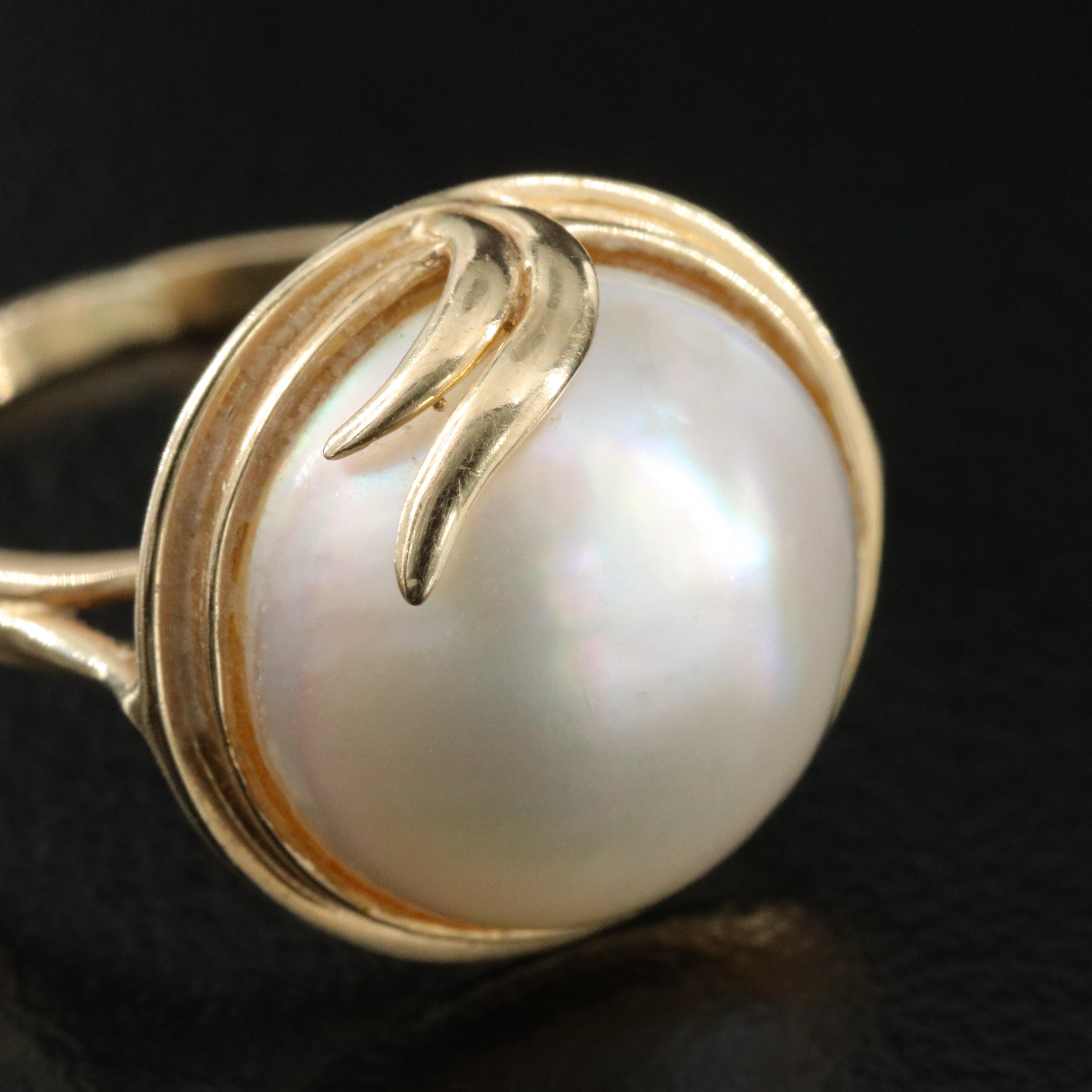 14K Mabé Pearl Ring