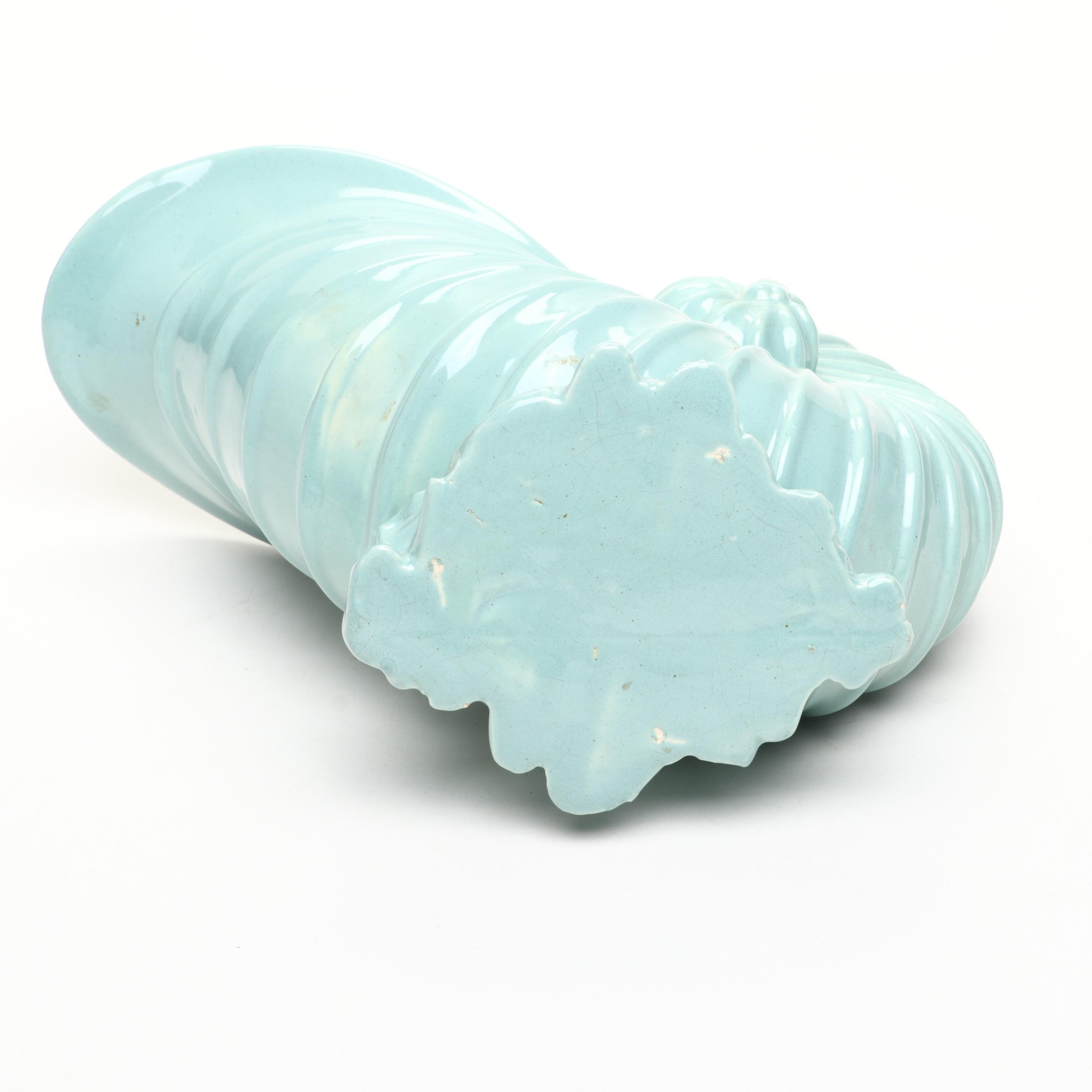 Ceramic Nautilus Shell Form Planter, Mid-20th Century