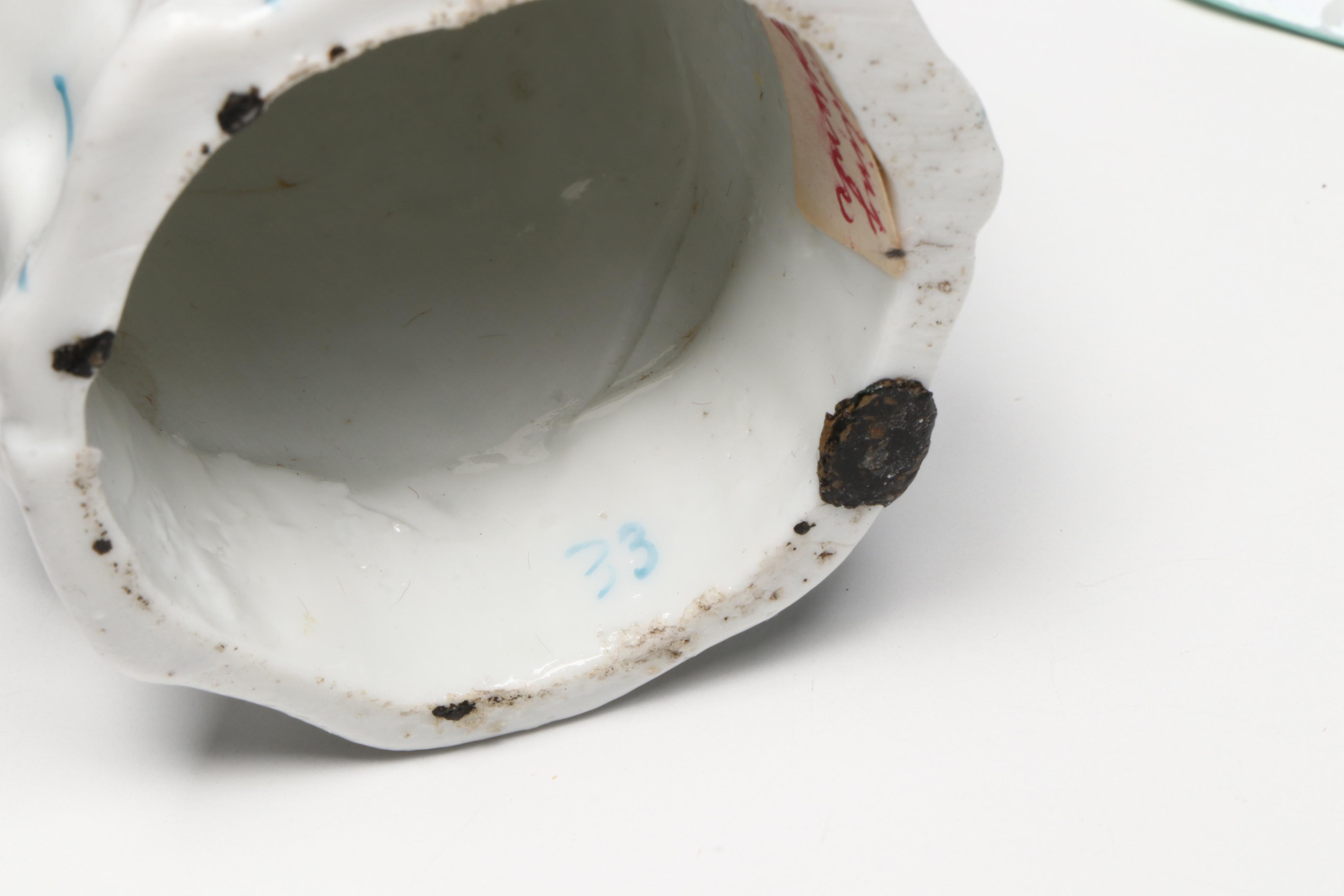 Teleflora Gifts Ceramic Vase, Nippon Porcelain Saucers, and Other Table Décor