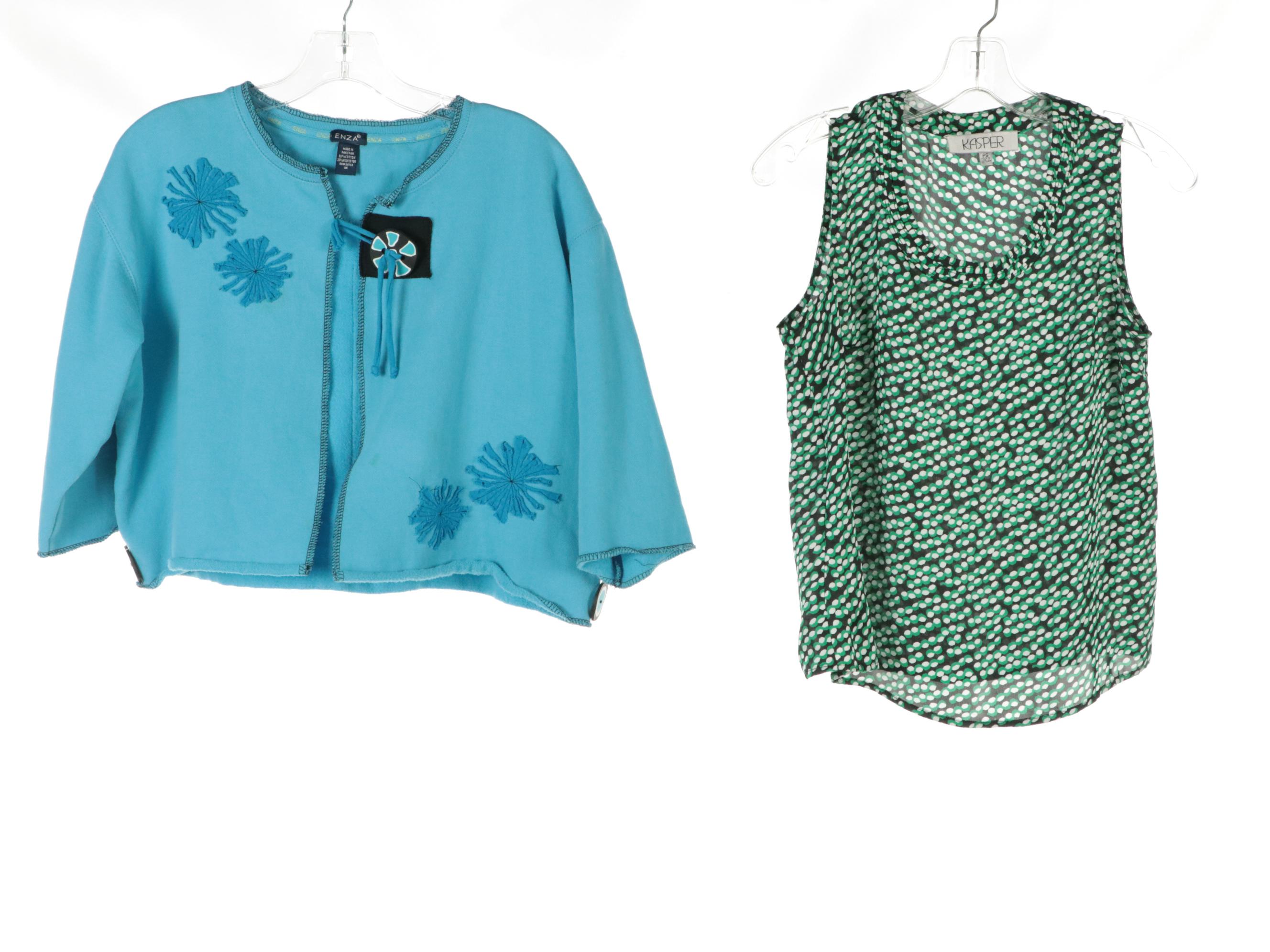 Bigio Silk Lined, Richard Malcolm Linen and Other Skirts w/ Kasper Tops & More