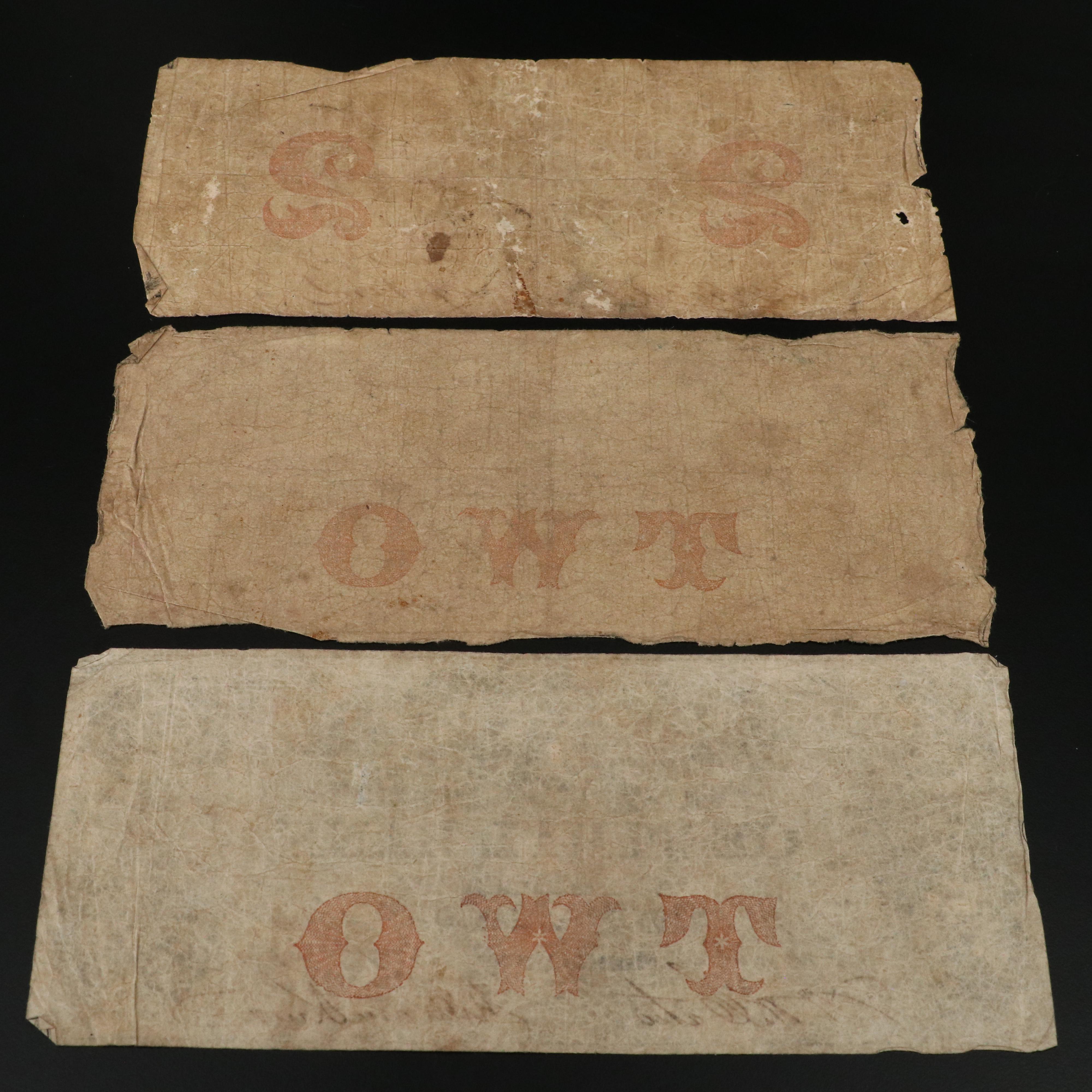 Seventeen Pieces of Civil War-Era Alabama Obsolete Currency Notes