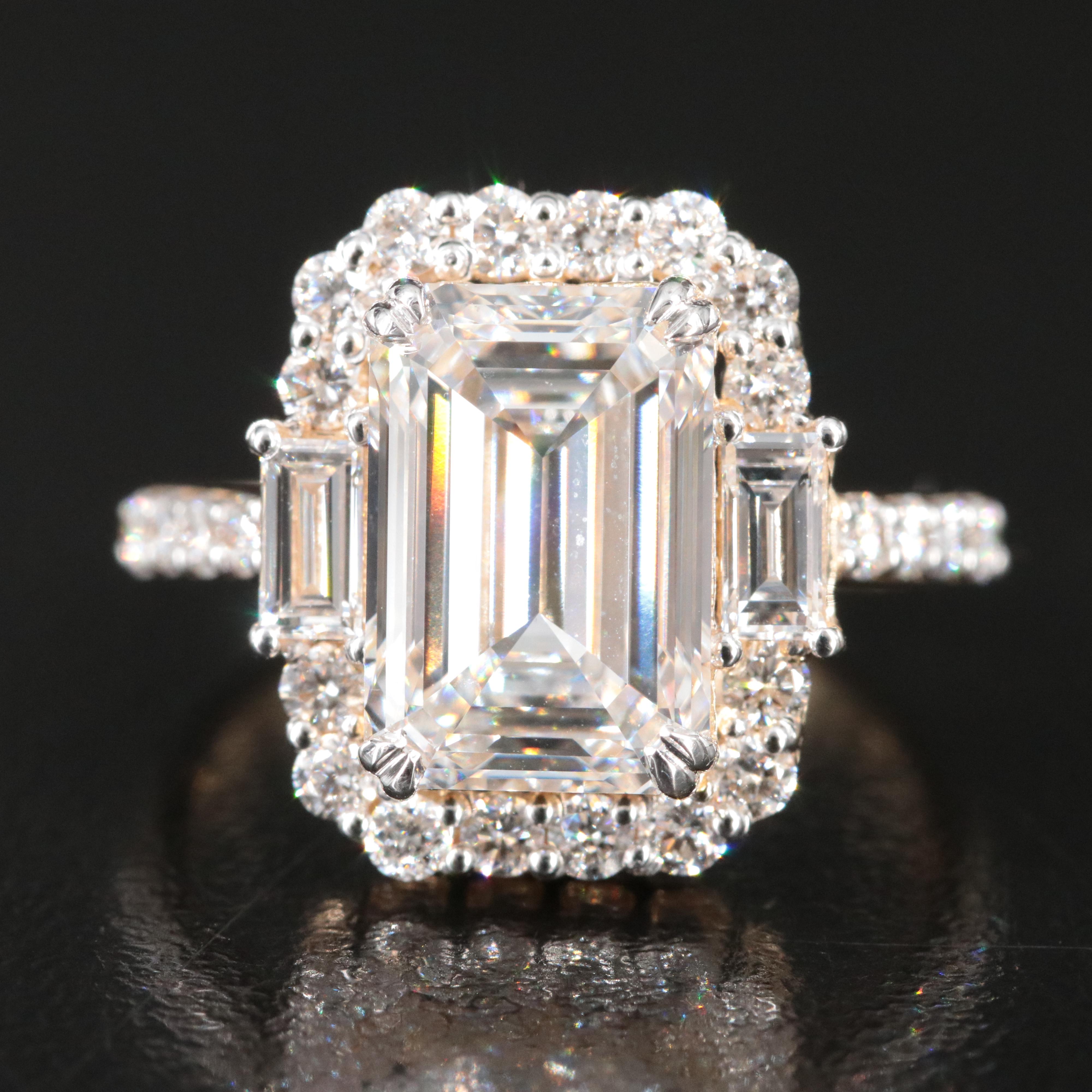 14K 5.50 CTW Lab Grown Diamond Ring with IGI Report