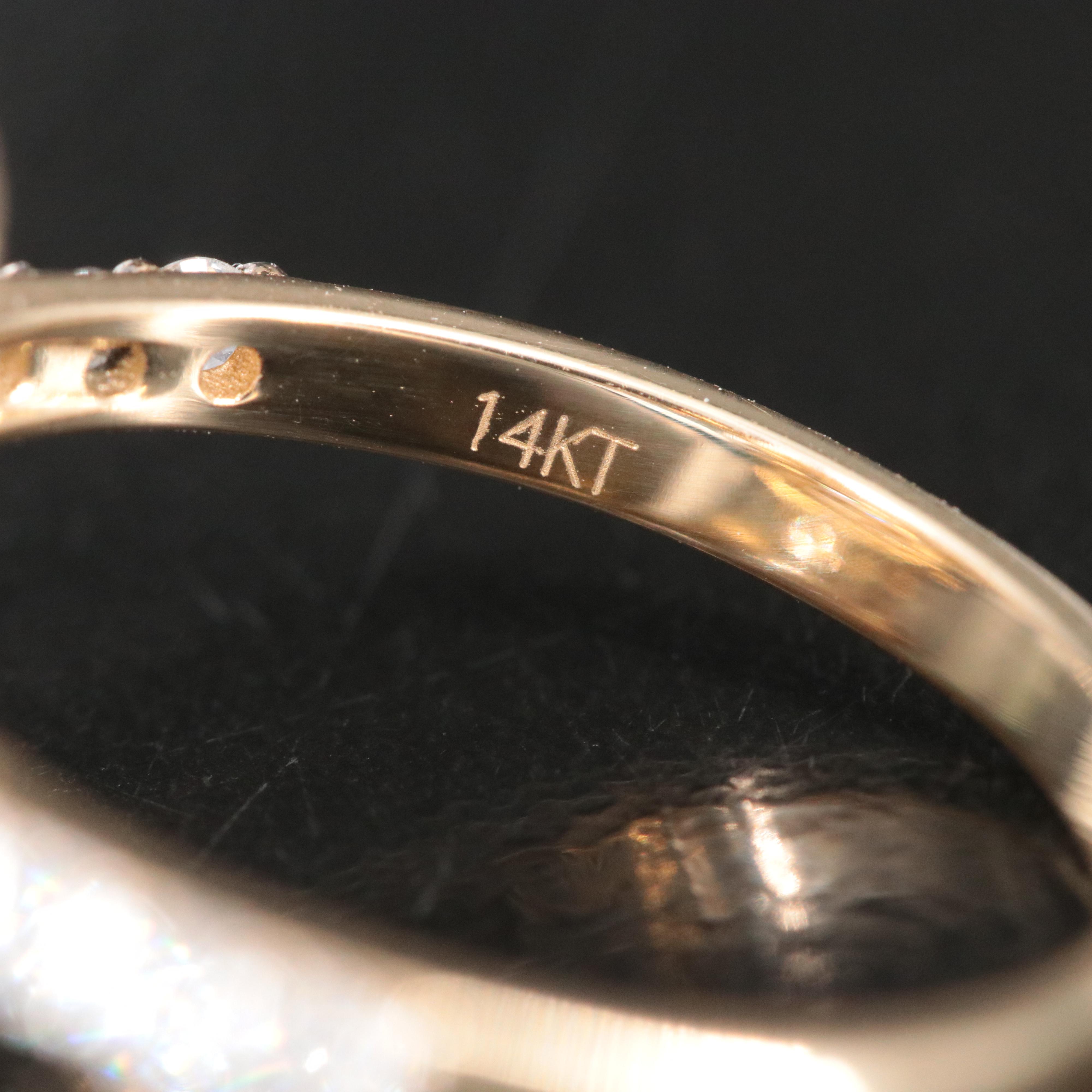 14K 5.50 CTW Lab Grown Diamond Ring with IGI Report