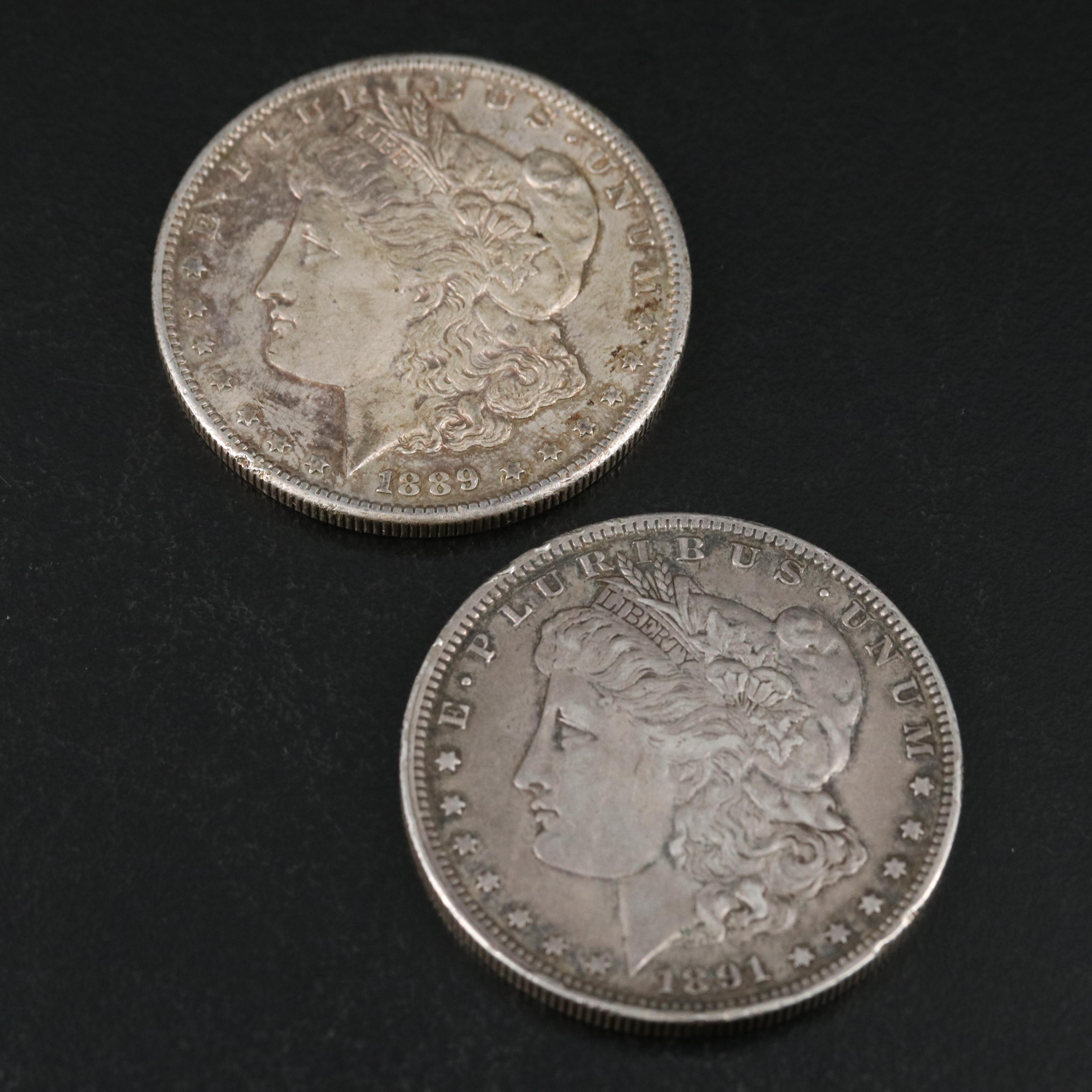 1889-S and 1891-O Morgan Dollars