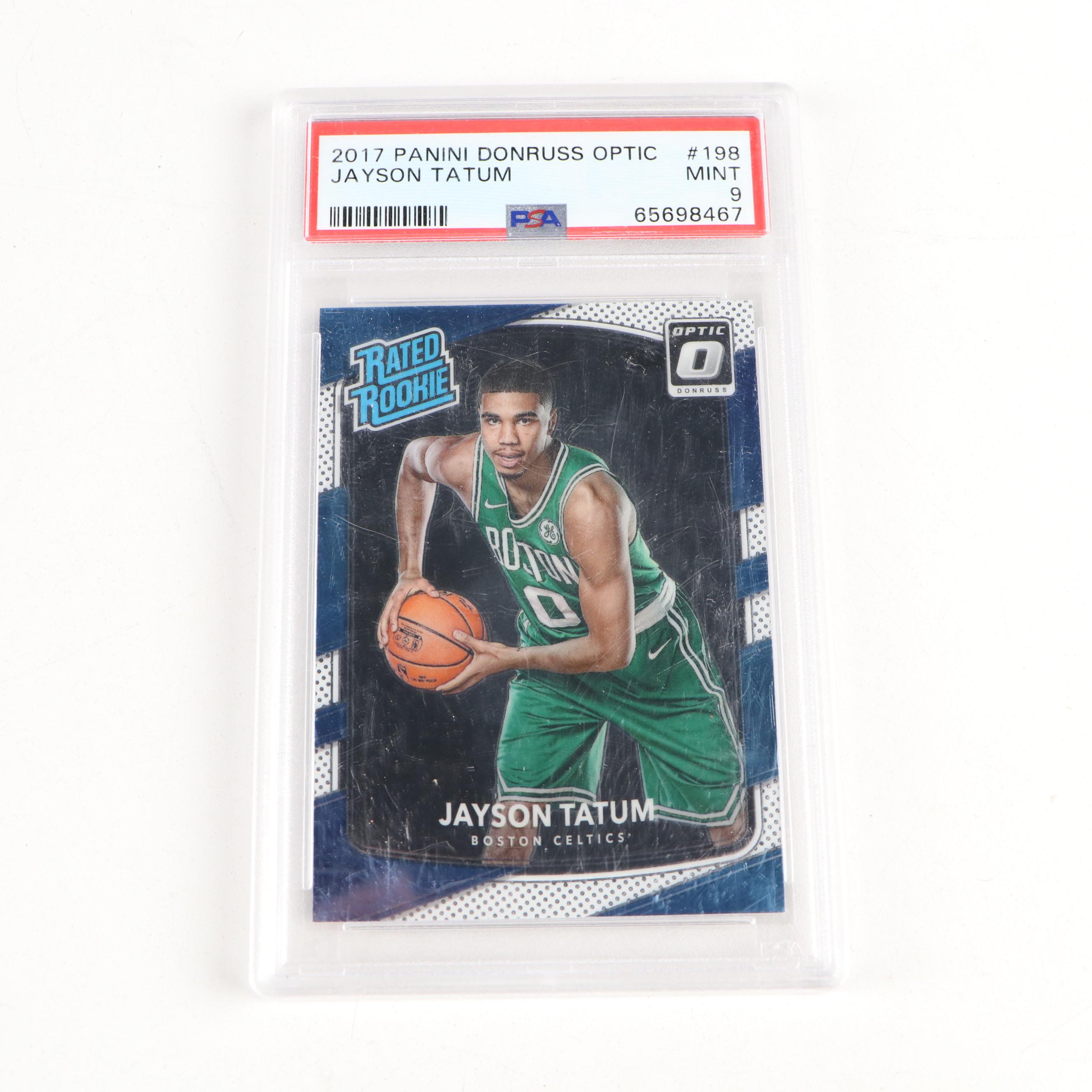Prizm with Other Sports Cards Featuring PSA Graded Jayson Tatum Rookie and More