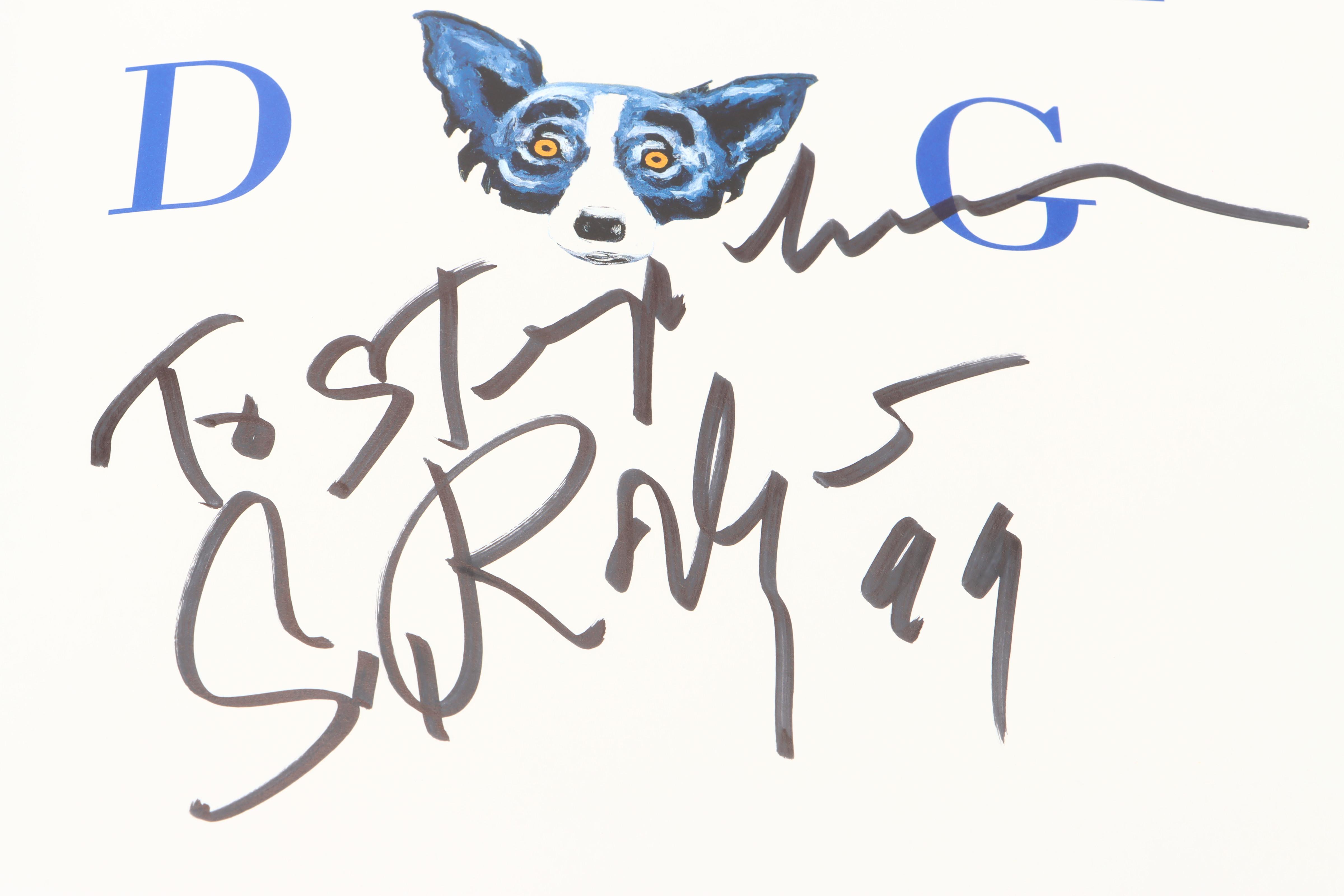 Signed "Blue Dog" by George Rodrigue and Lawrence S. Freundlich, 1994