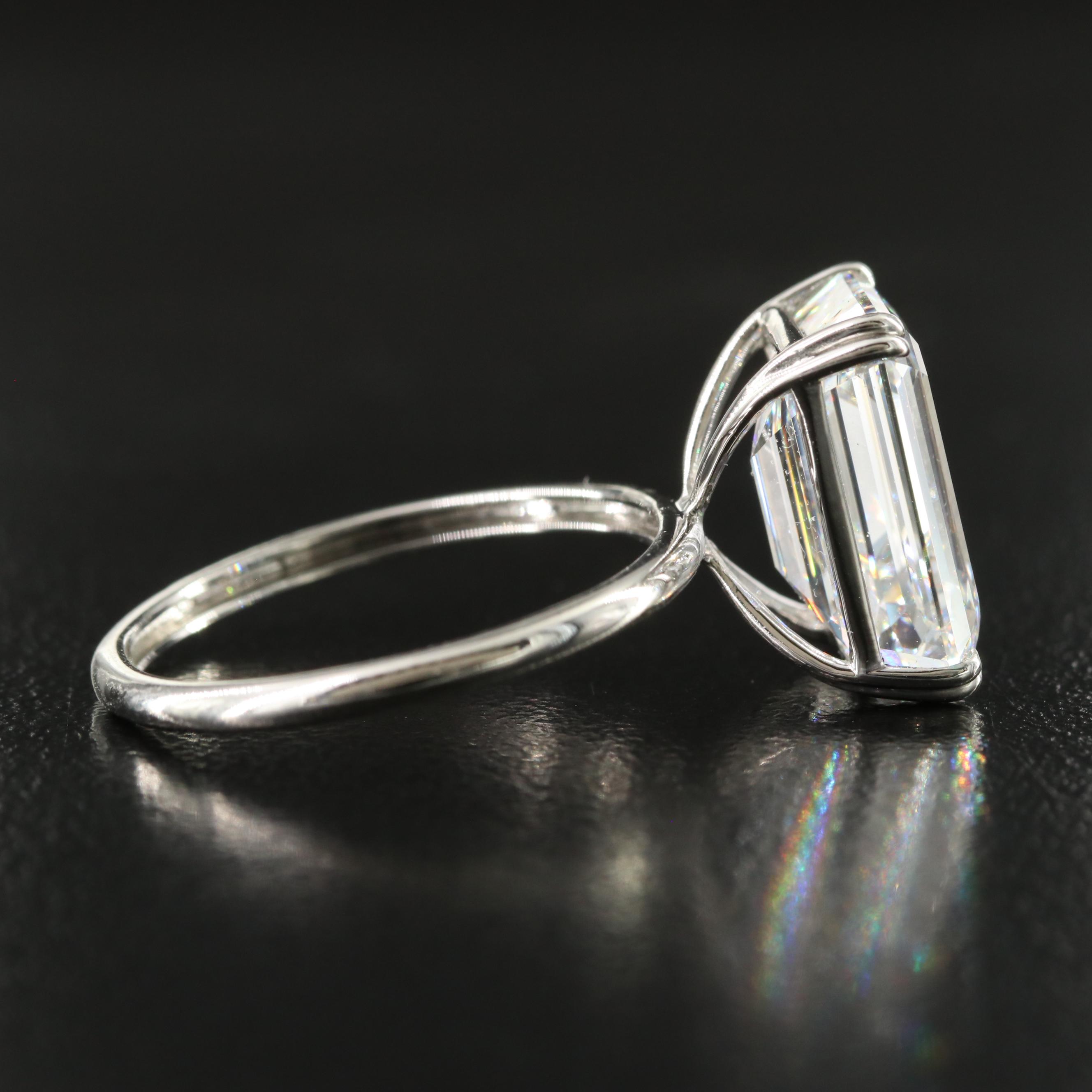 Platinum 6.47 CT Lab Grown Diamond Solitaire Ring with IGI Report