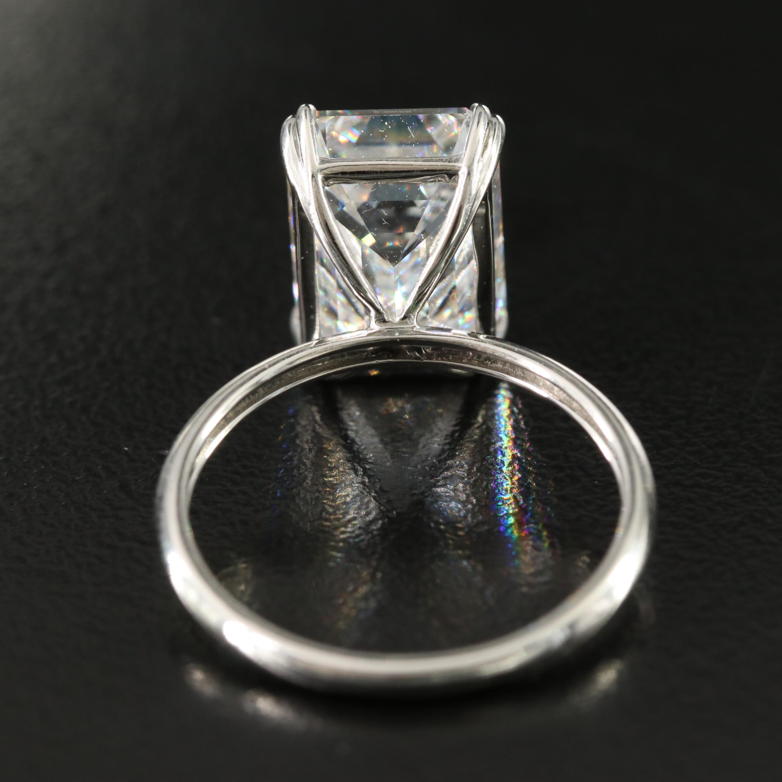 Platinum 6.47 CT Lab Grown Diamond Solitaire Ring with IGI Report