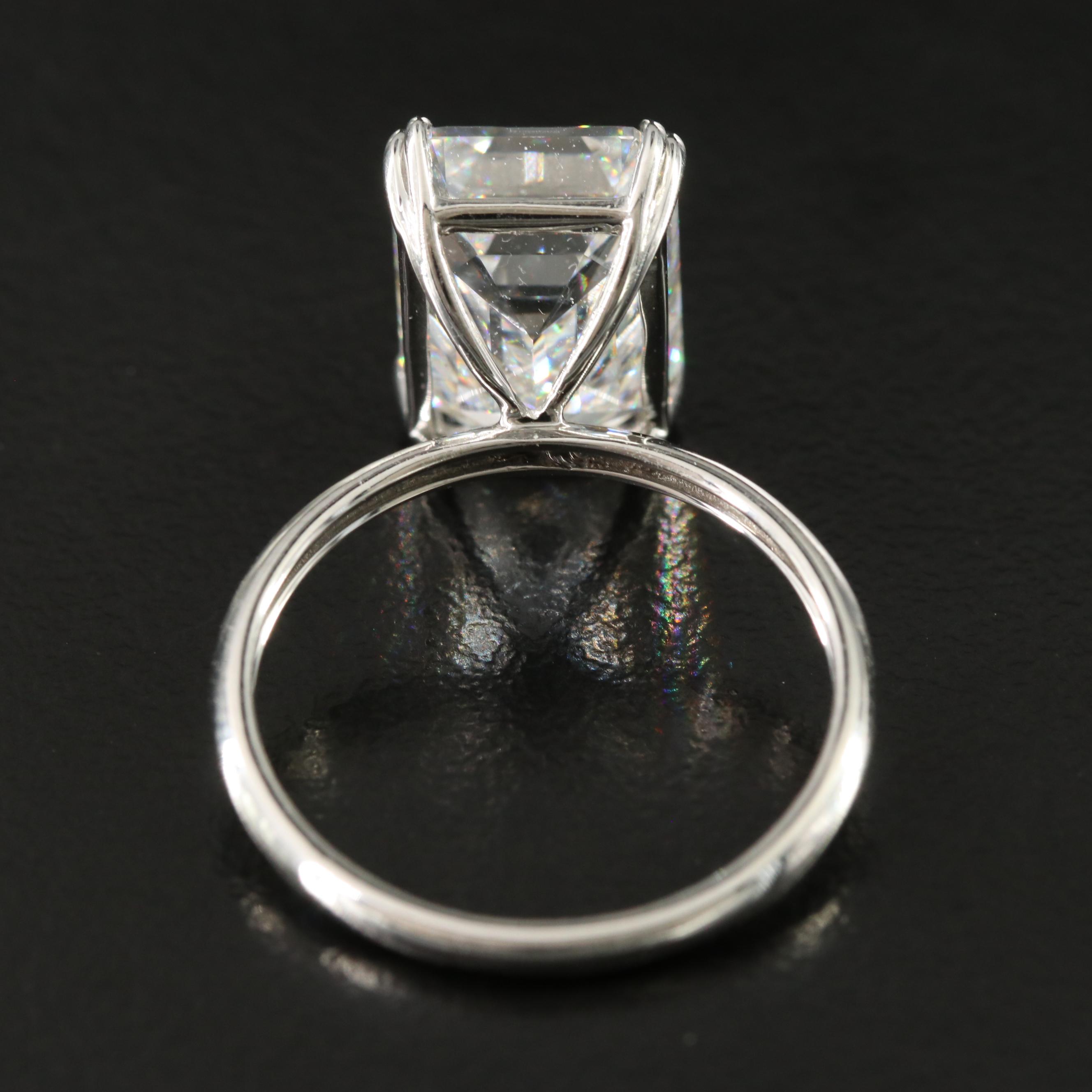 Platinum 6.47 CT Lab Grown Diamond Solitaire Ring with IGI Report