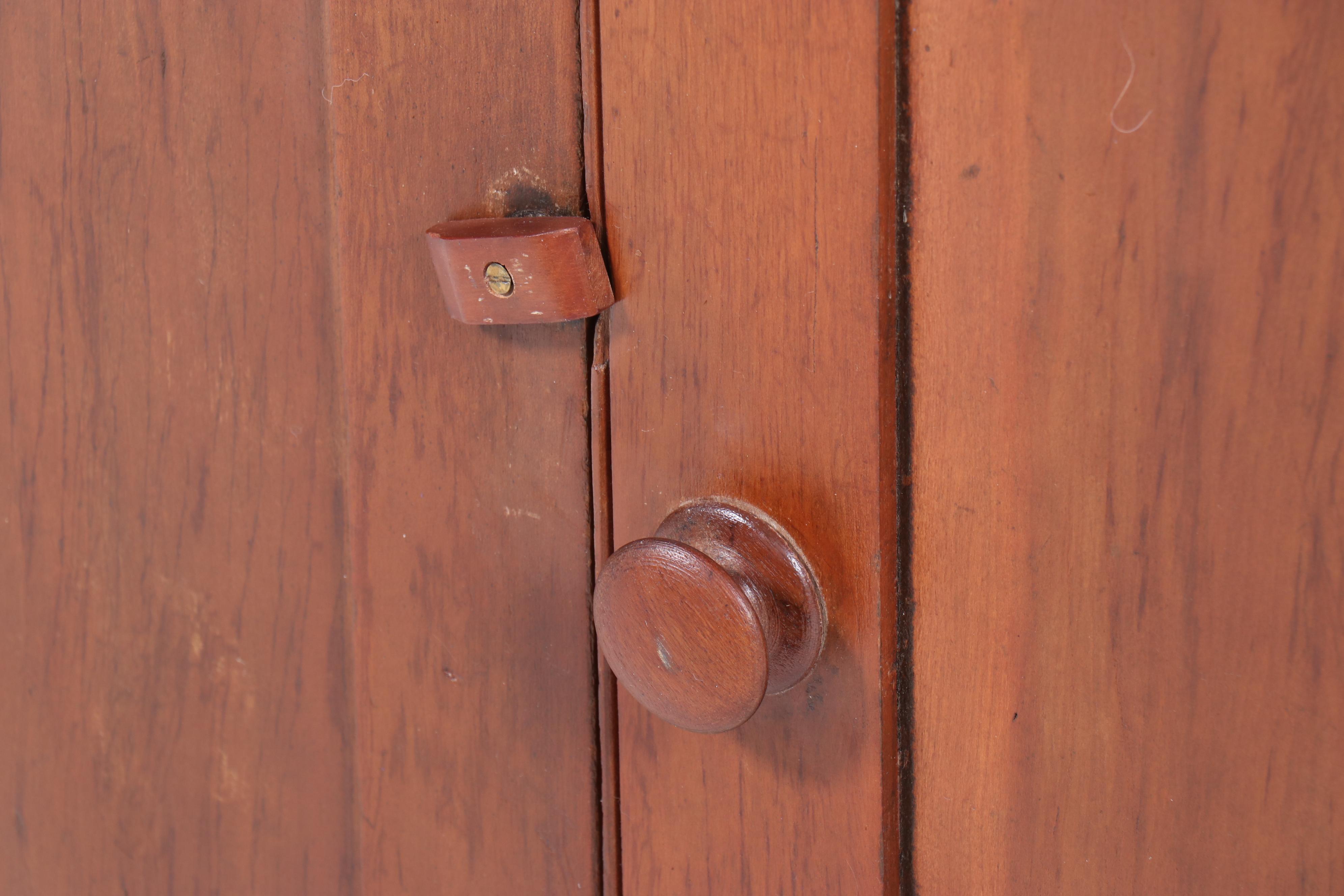 American Cherrywood Sixteen-Light Corner Cupboard, Early to Mid-19th Century