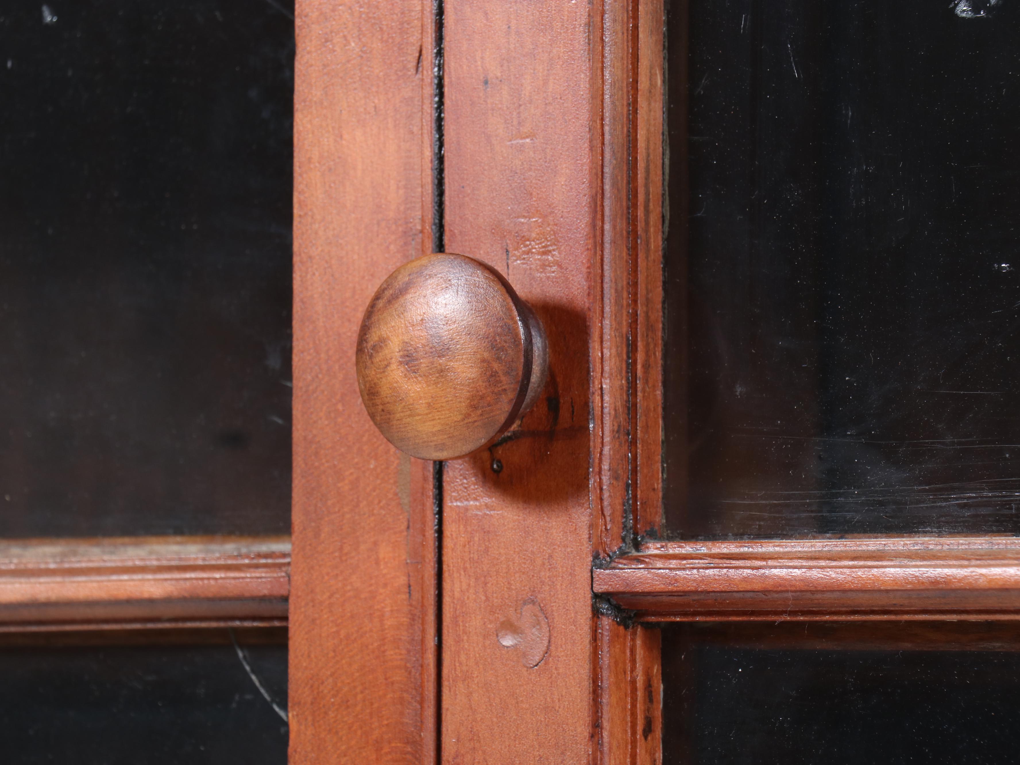 American Cherrywood Sixteen-Light Corner Cupboard, Early to Mid-19th Century