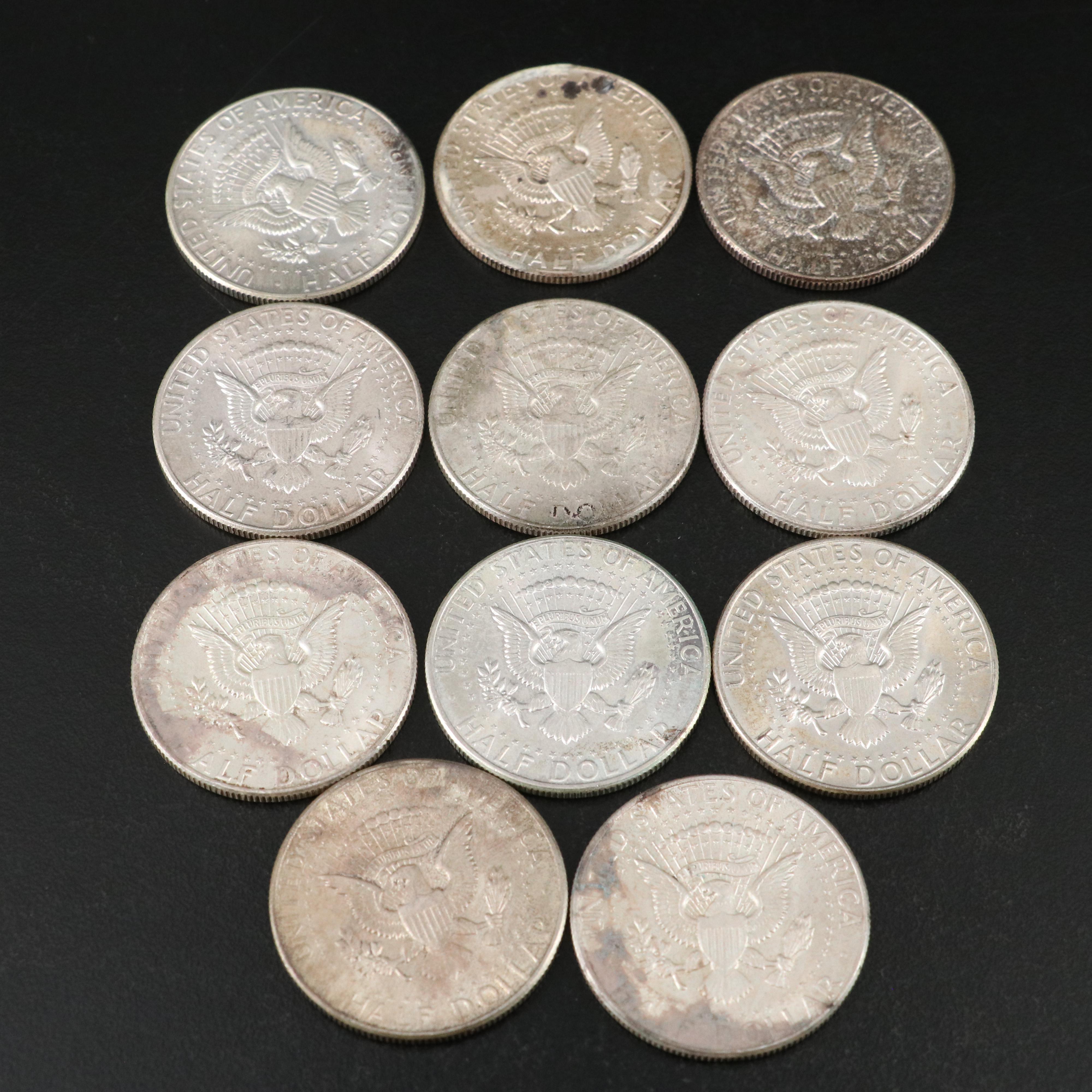 Collection of 50 Kennedy Half Dollars