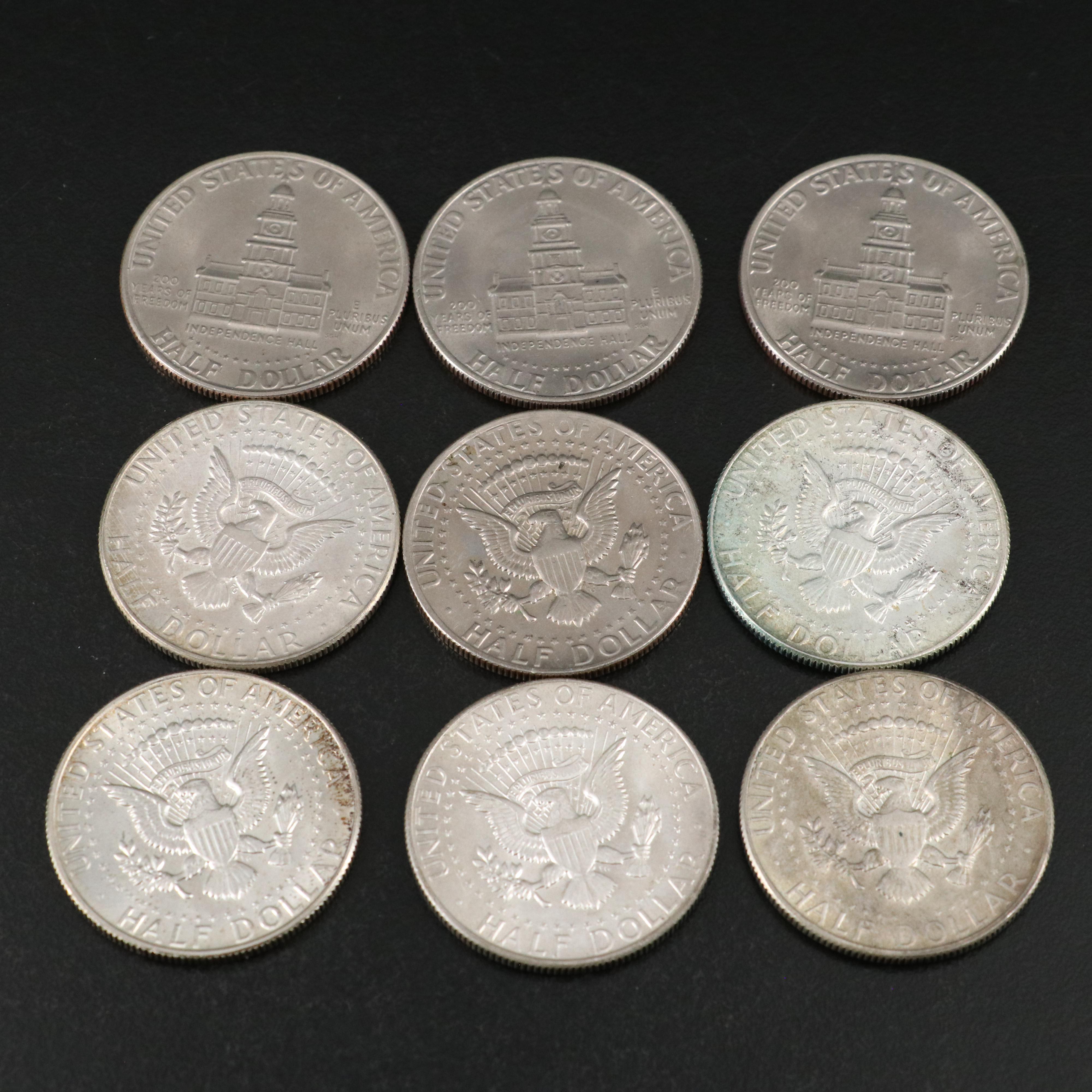 Collection of 50 Kennedy Half Dollars