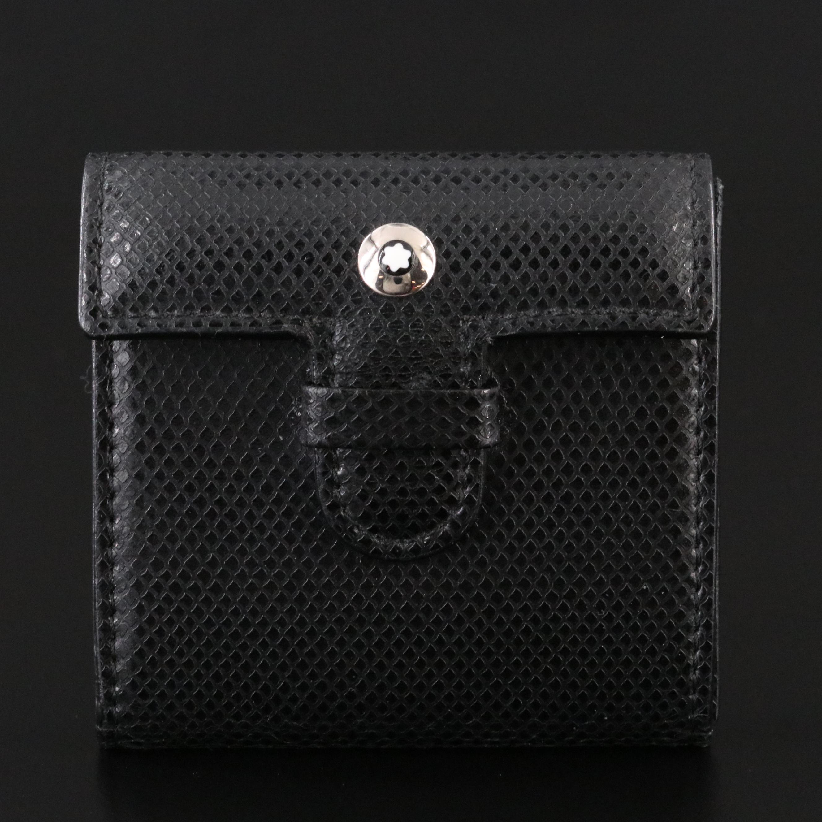 Montblanc Leather Travel Alarm M29419 White Dial Steel Quartz Clock