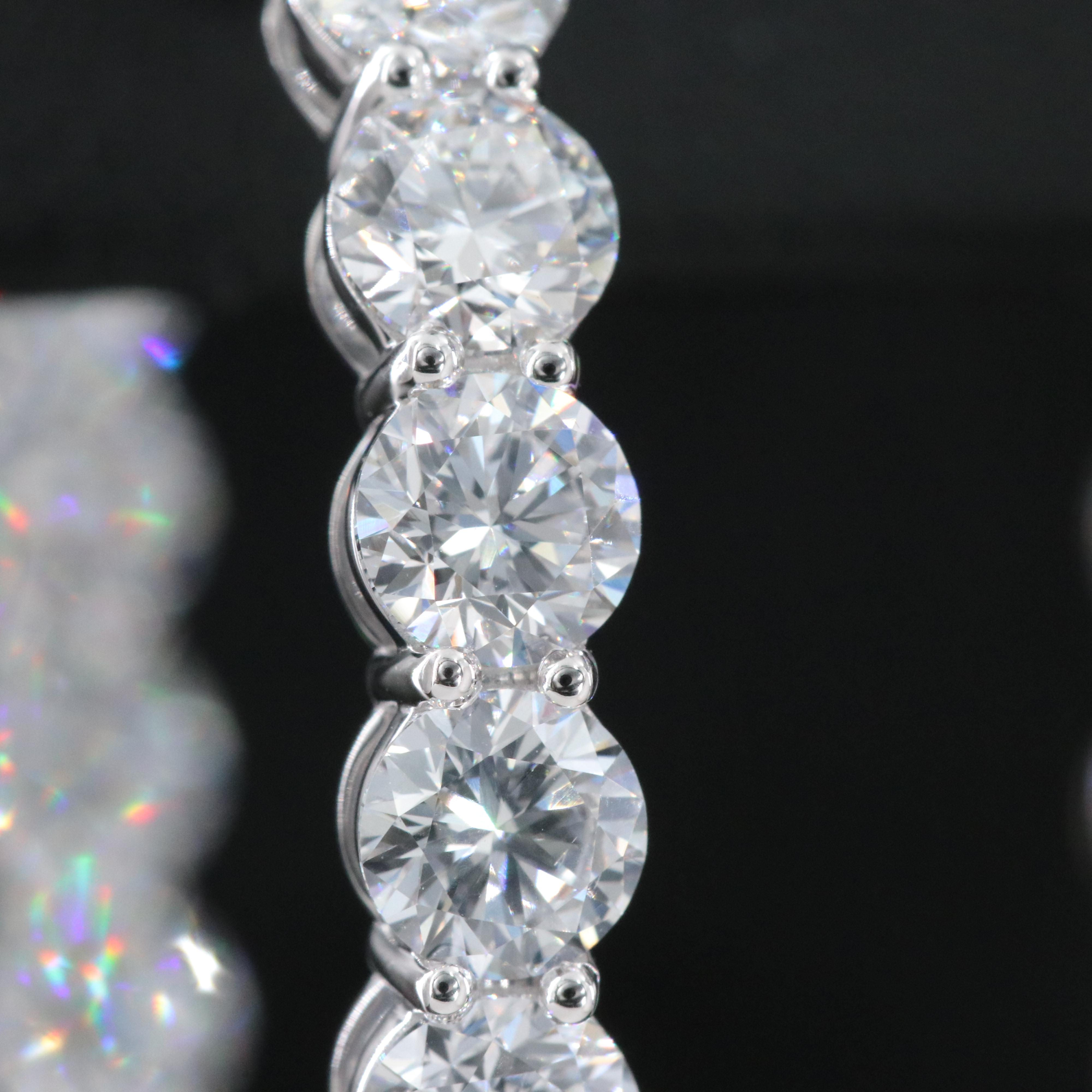 14K 12.77 CTW Lab Grown Diamond Inside-Out Hoop Earrings