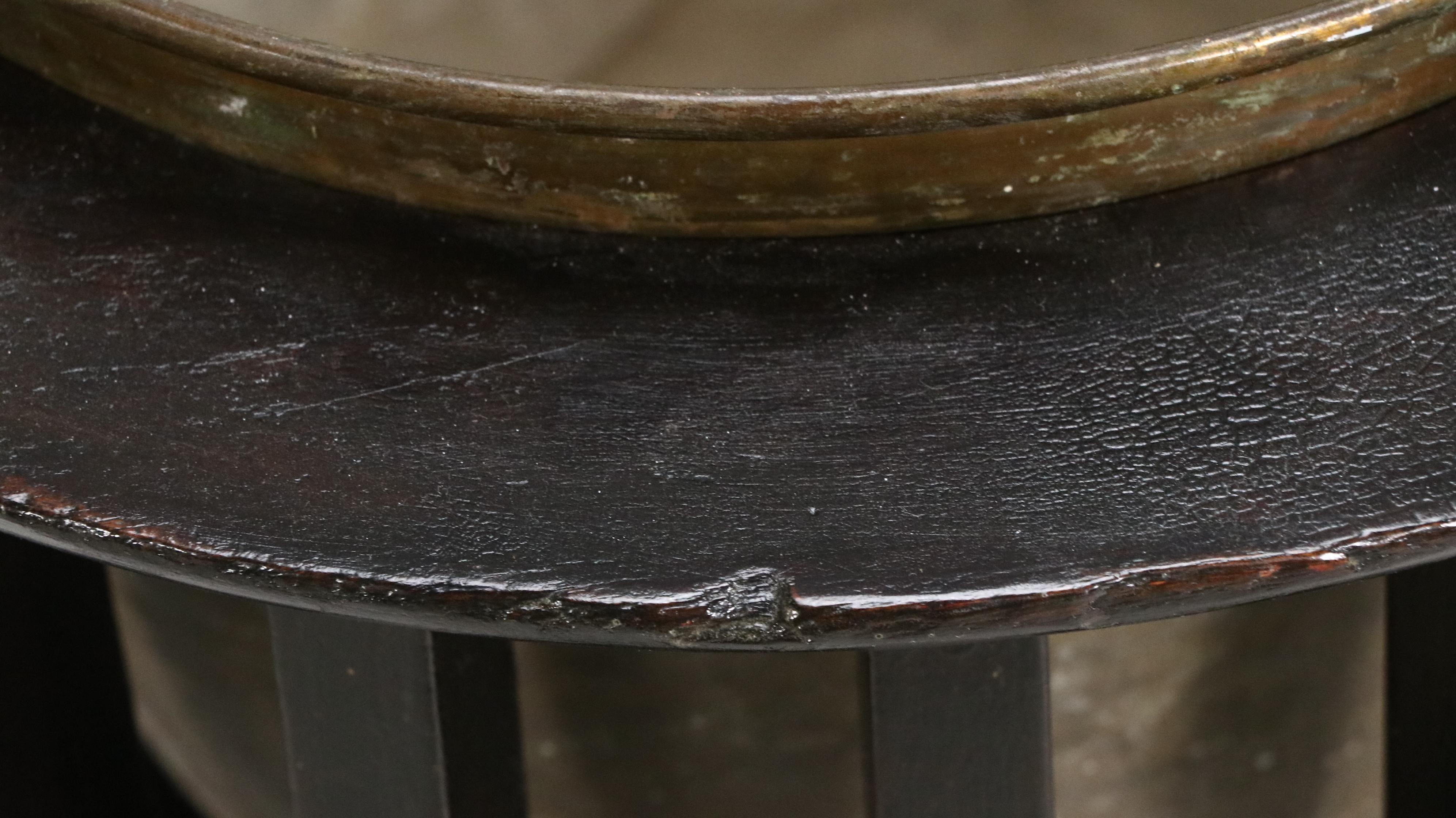 Sheboygan Lakeside Craft Shop Jardinière Stand with Brass Planter