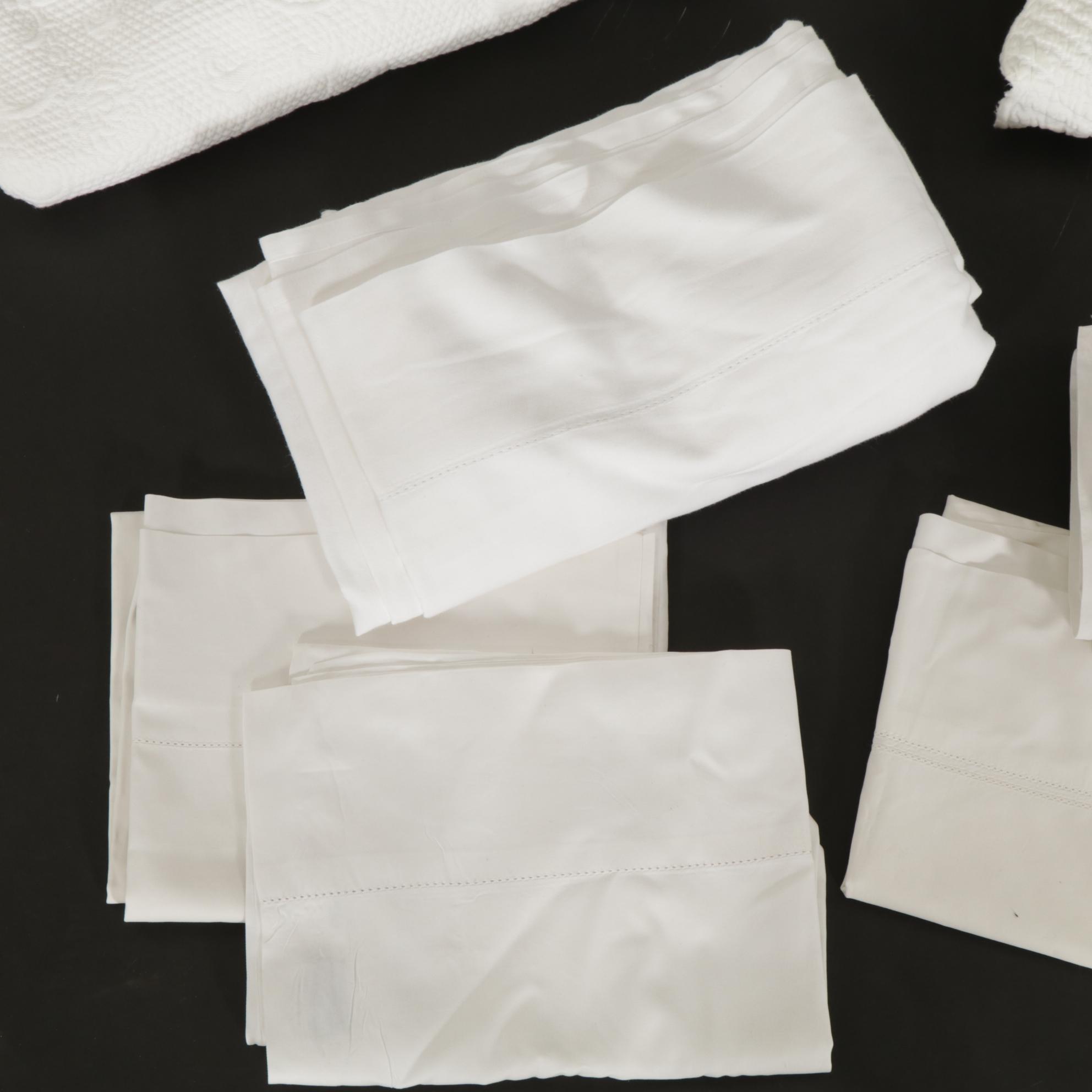 Sferra Matelasse Coverlets with Pottery Barn and Hotel Collection Bed Linens