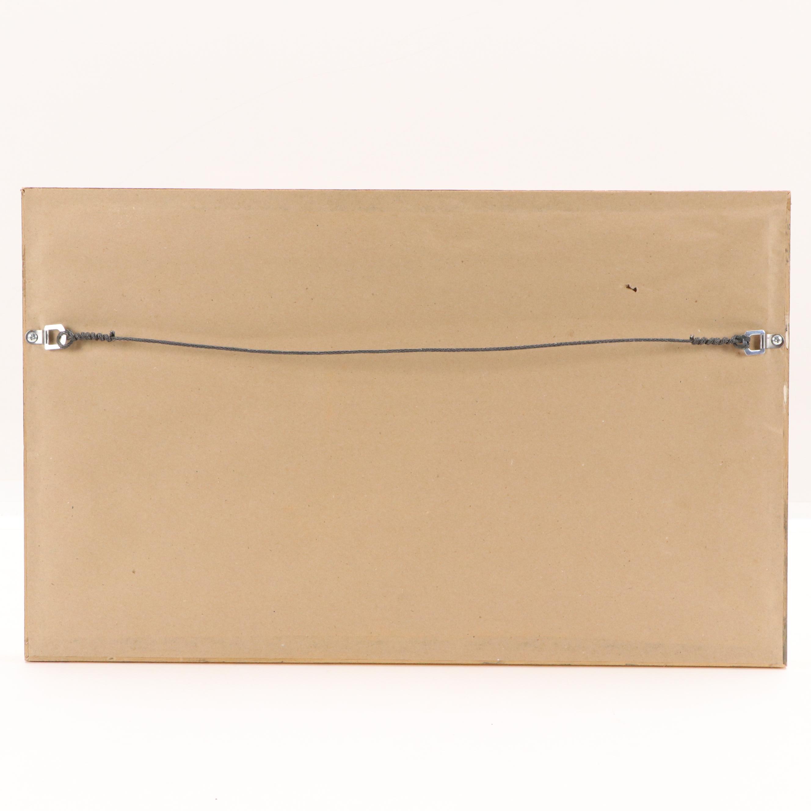 J. Vargas Tropical Sunset Landscape Acrylic Painting, 20th Century