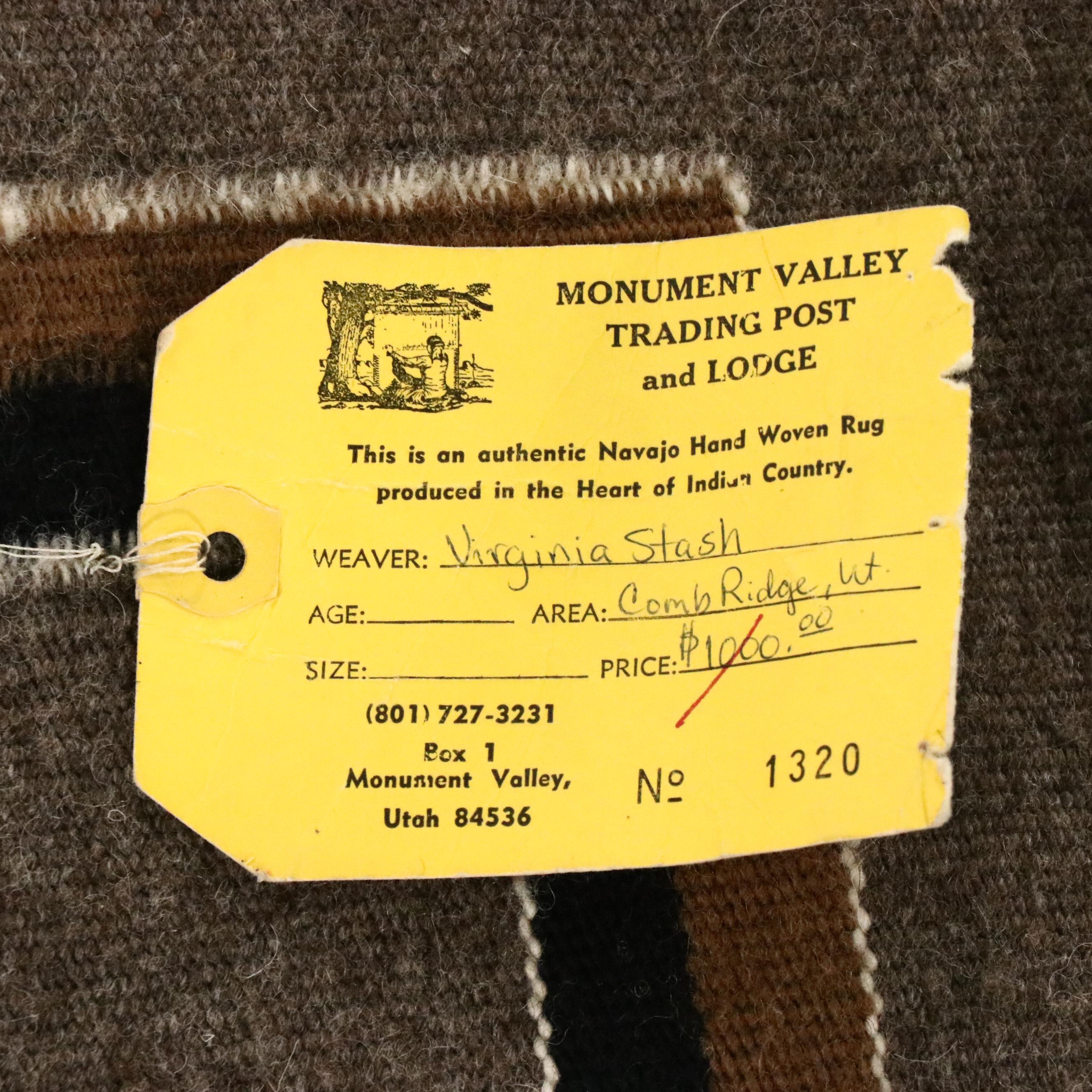 Handwoven Virginia Stash Navajo "Tree of Life" Birds with Corn Stalk Accent Rug