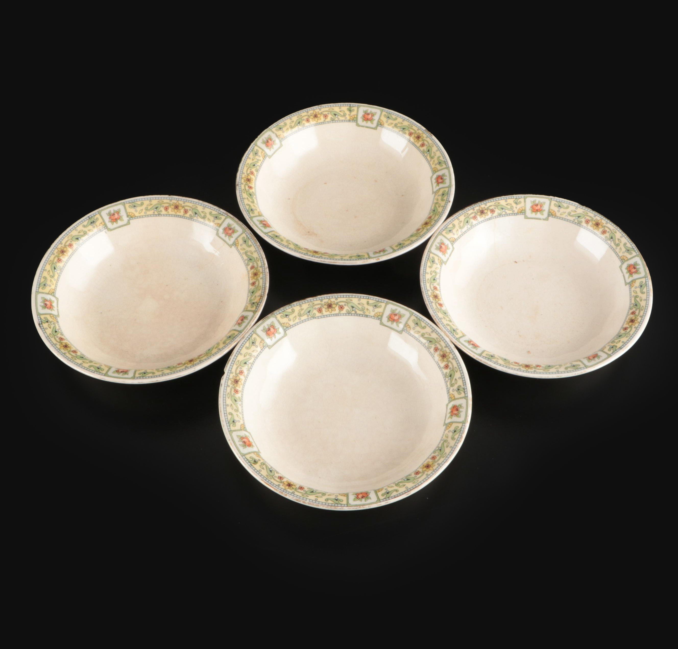 Edwin M. Knowles Porcelain Lidded Dish and Dessert Bowls with Other Tableware