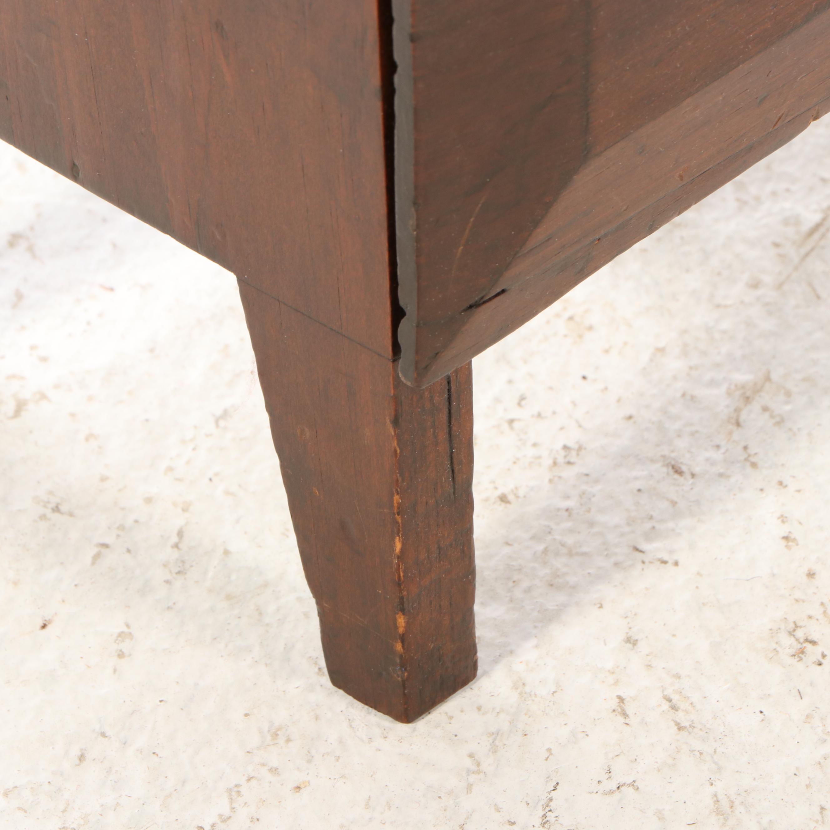 Child's Size American Empire Style Cabinet on Chest of Drawers