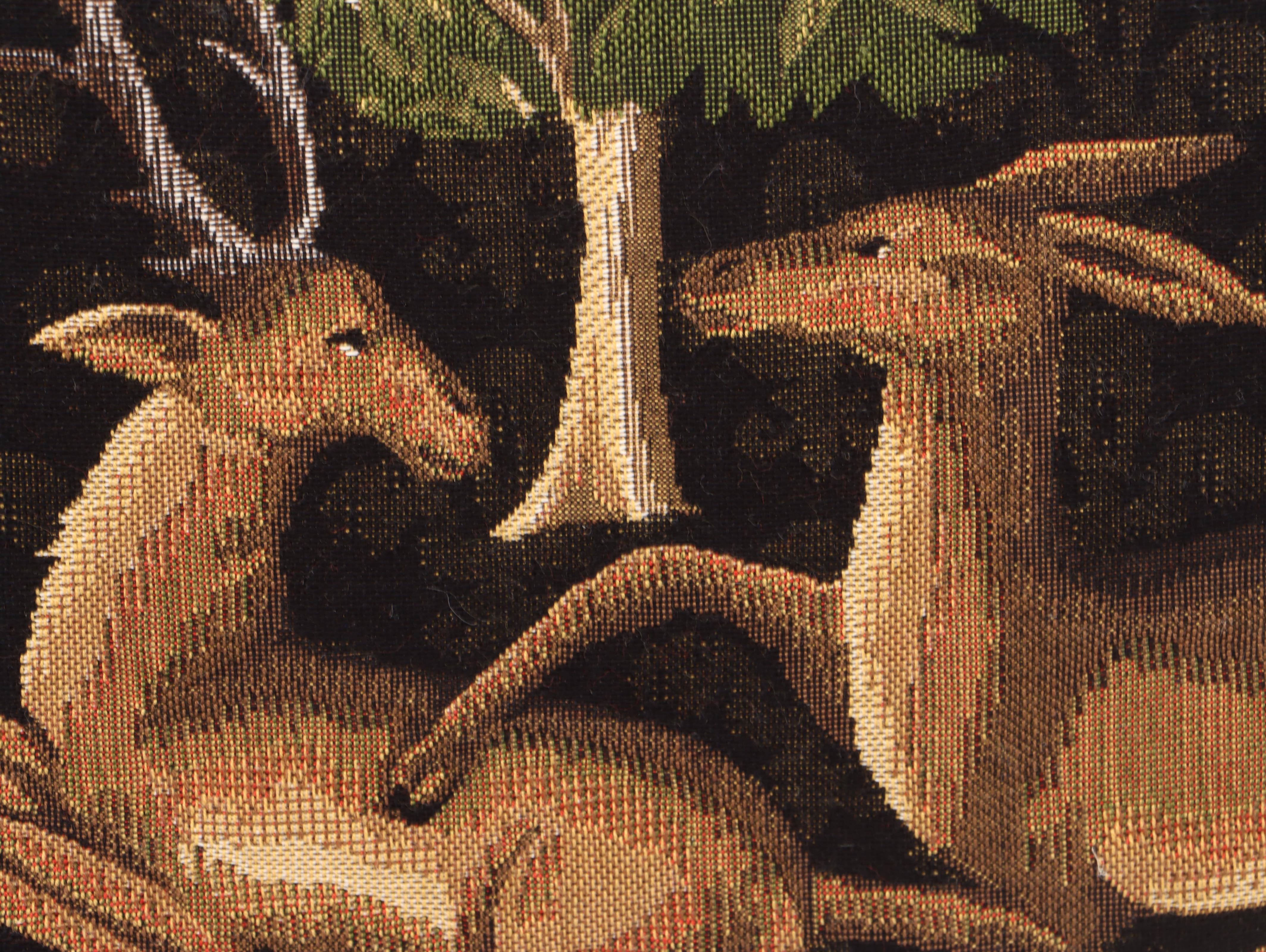Belgian Style Deer with Stag and Other Tapestry Accent Pillows