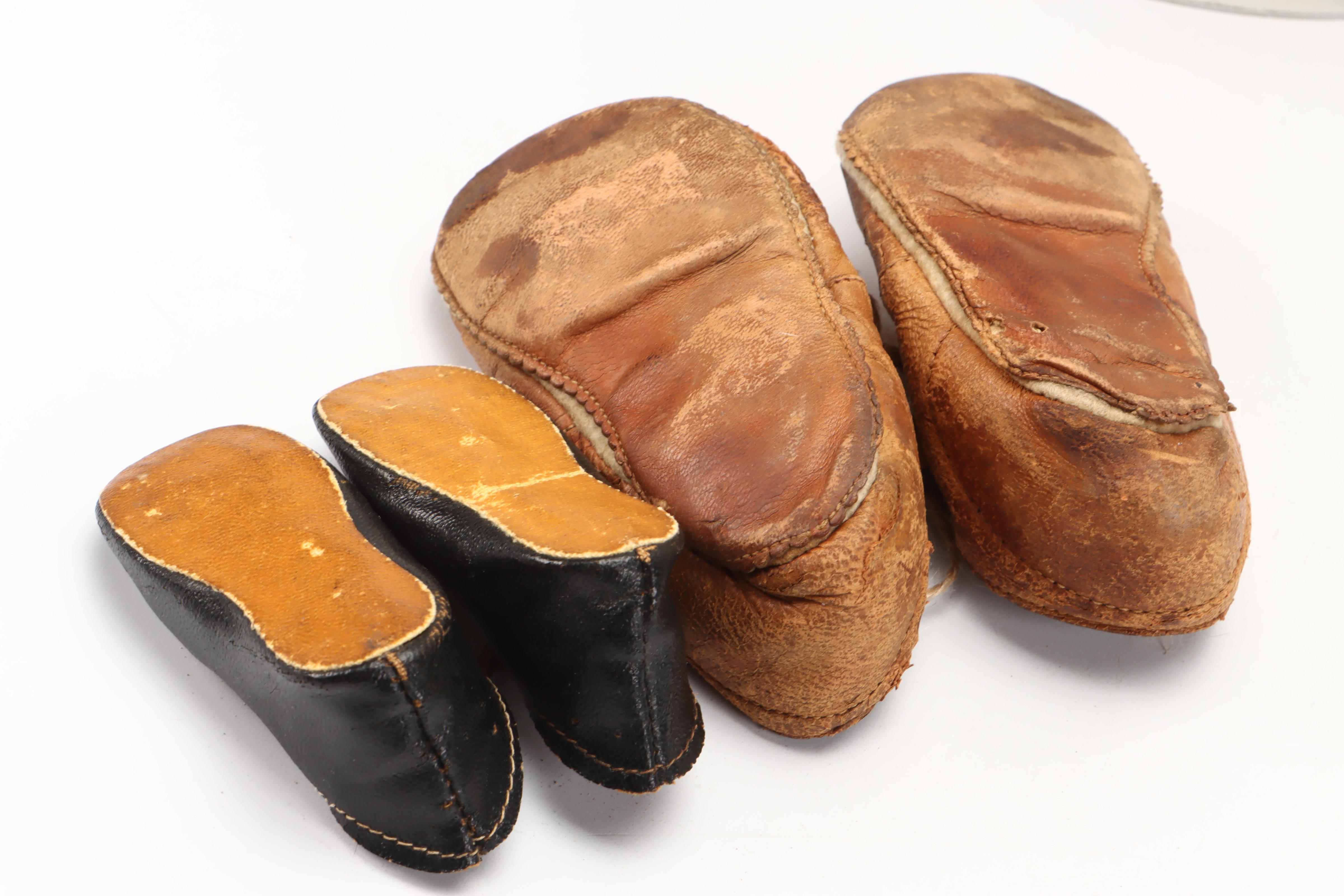 Porcelain Face and Fabric Dolls with Baby Shoes