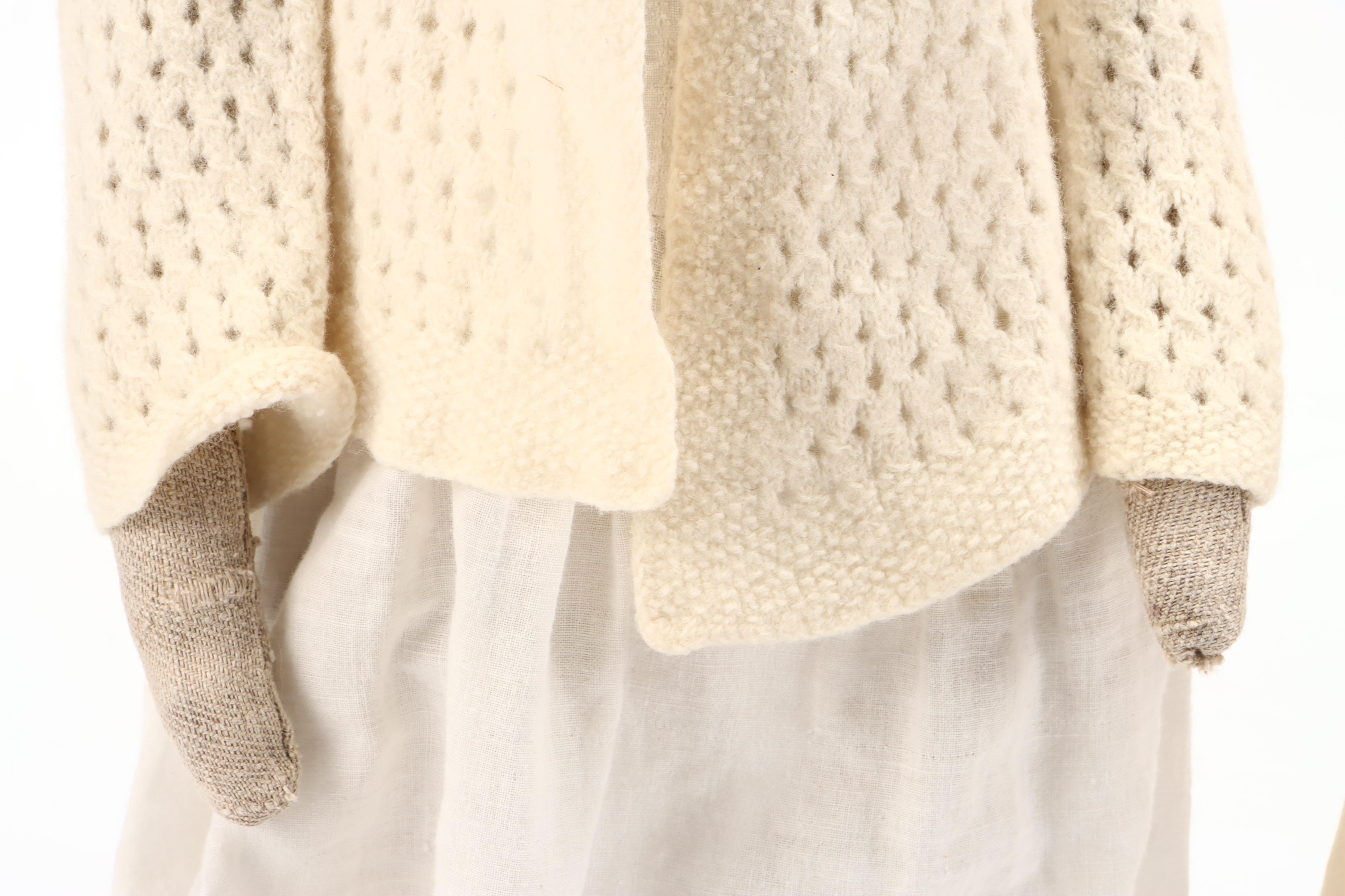 Porcelain Face and Fabric Dolls with Baby Shoes