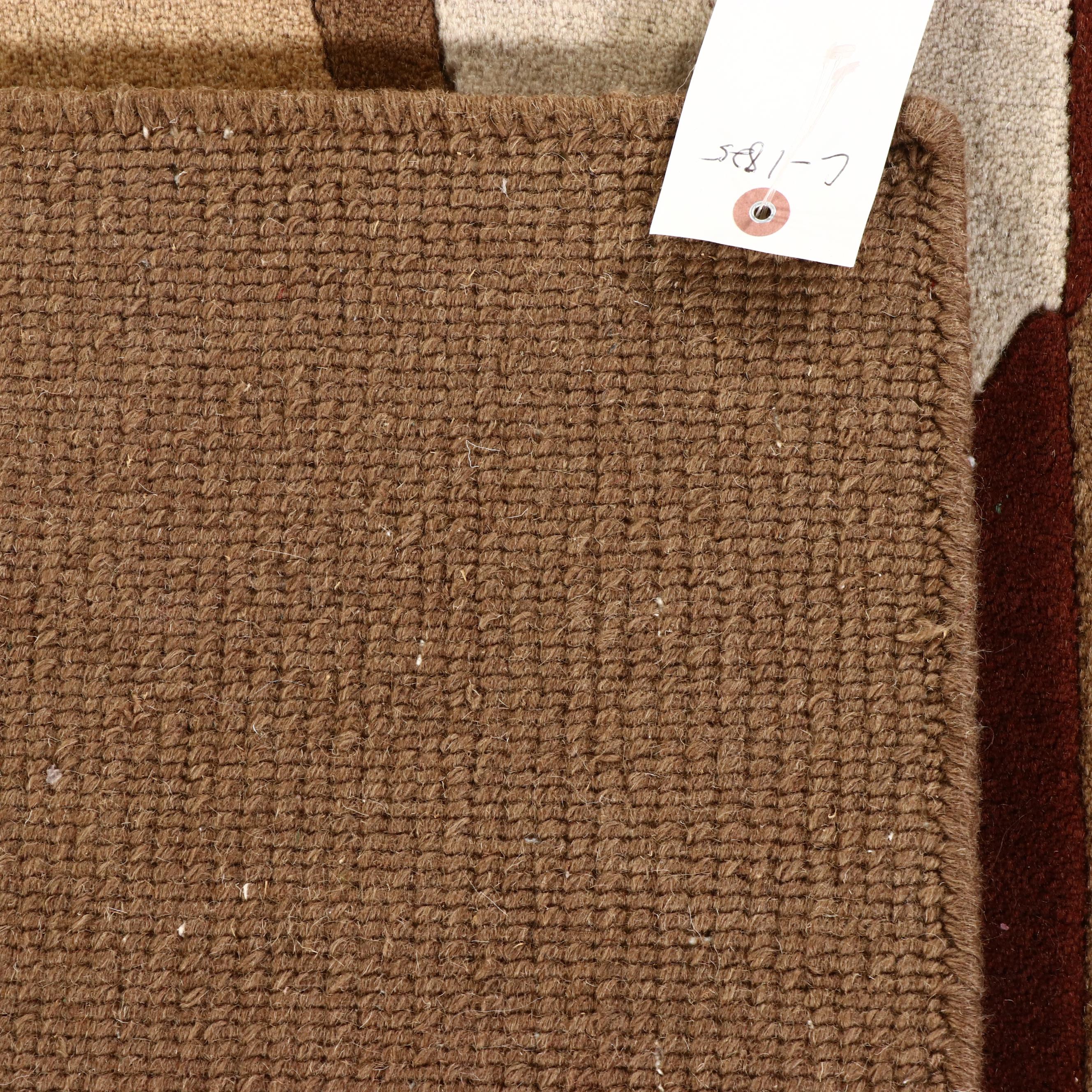 4'11 x 7'11 Hand-Knotted Tibetan Contemporary Abstract Rug