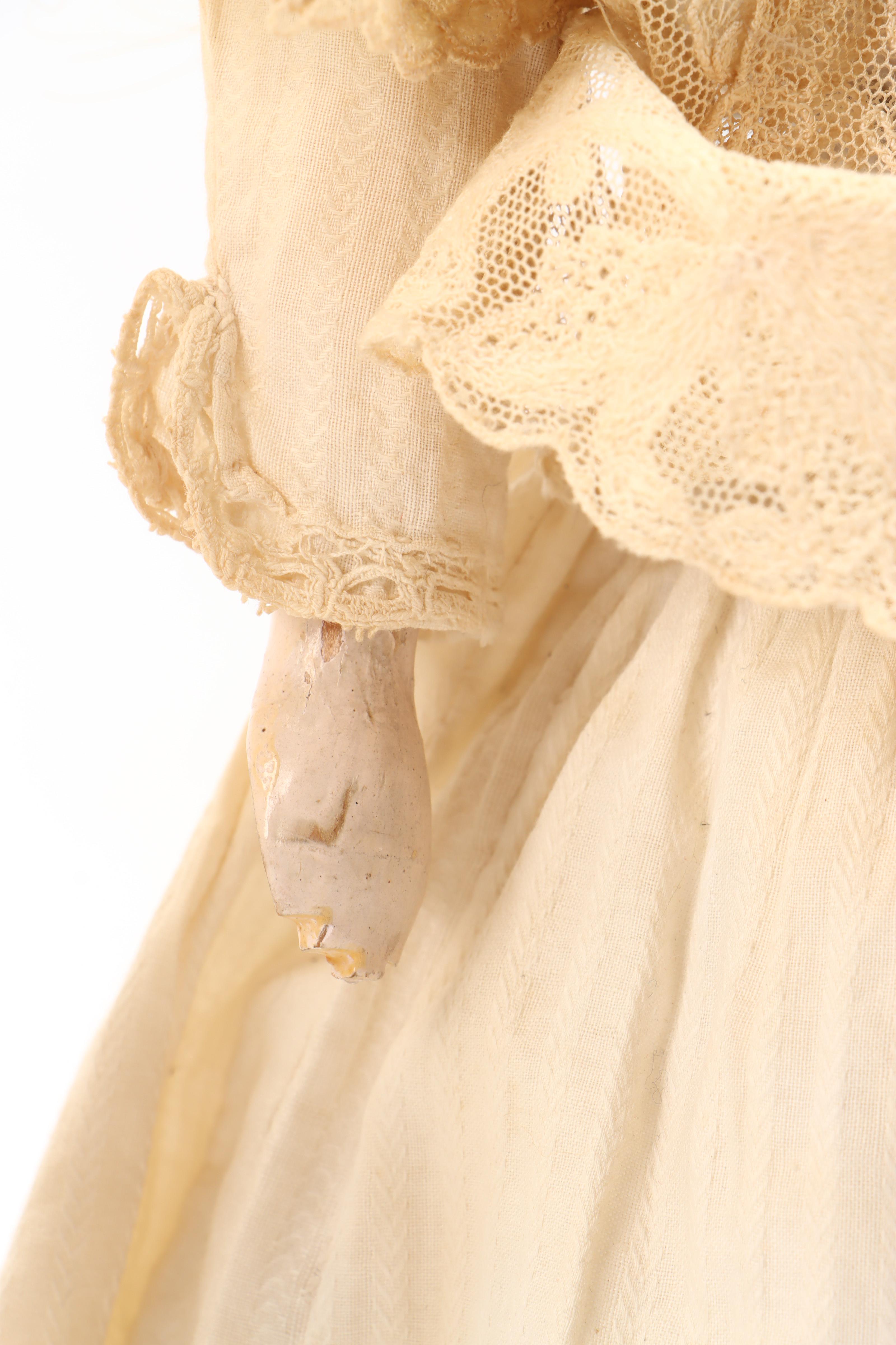 Porcelain Face and Fabric Dolls with Baby Shoes