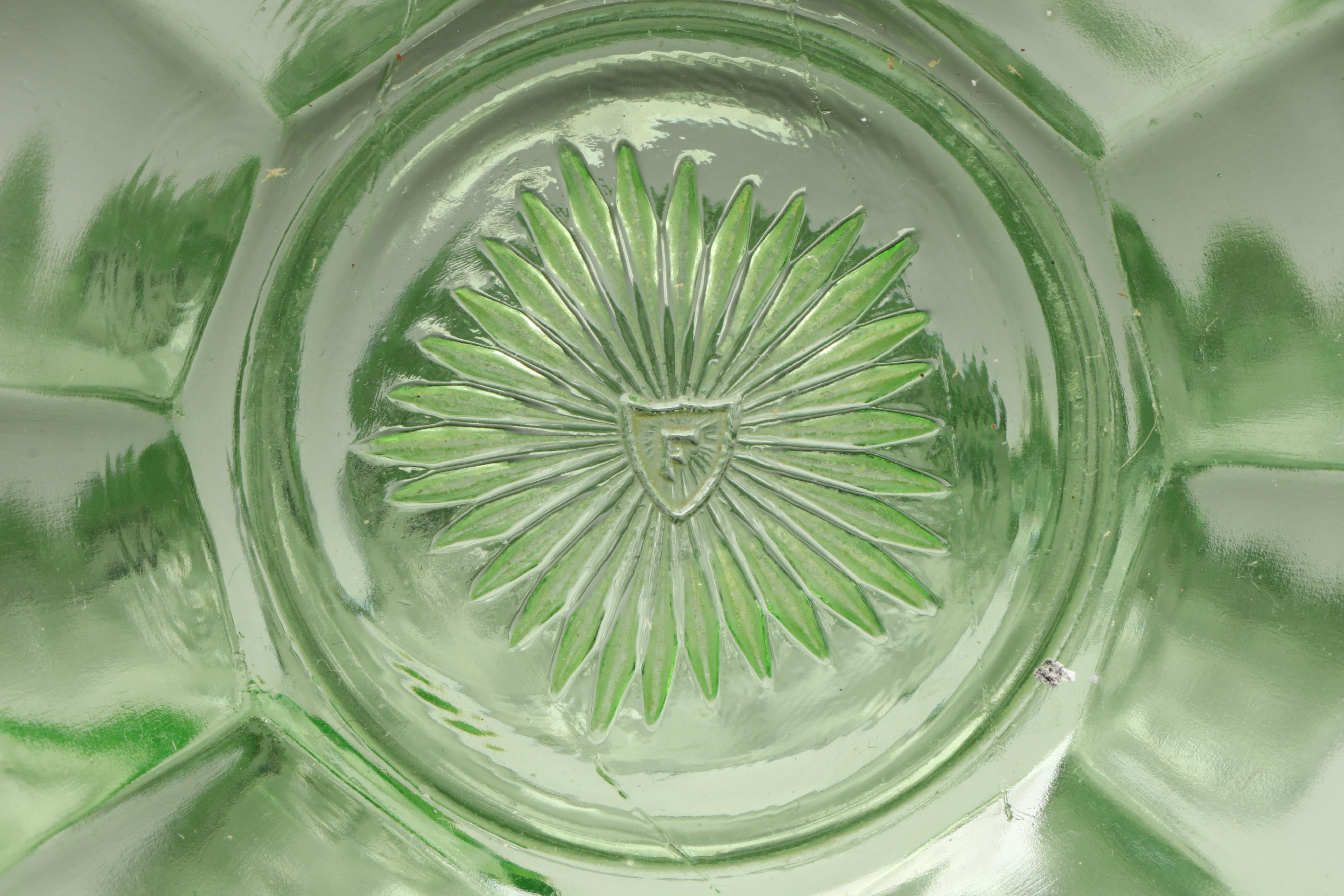 Anchor Hocking "Roulette Green" and "Princess Green" with Other Tableware