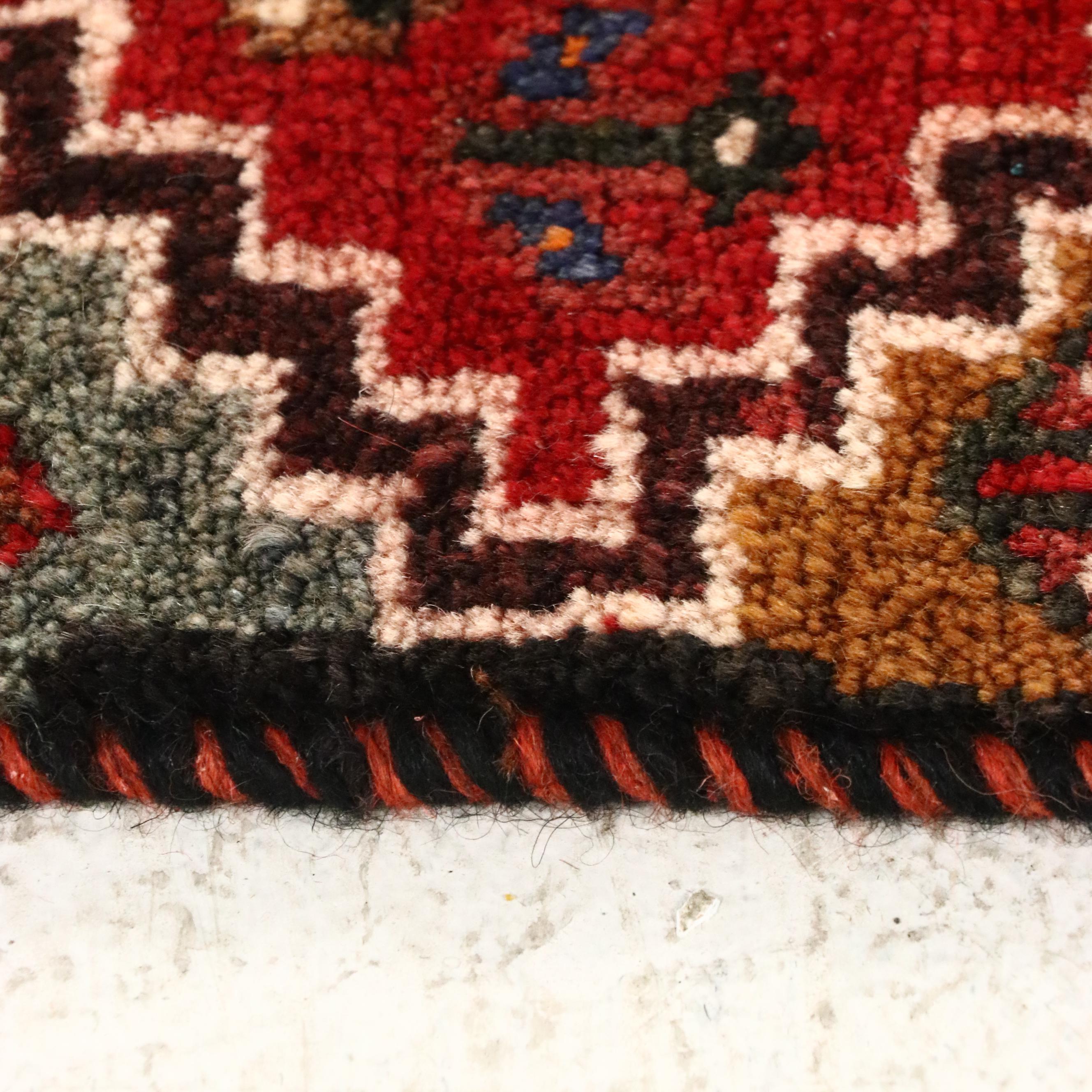 4'1 x 8' Hand-Knotted Persian Qashqai Area Rug