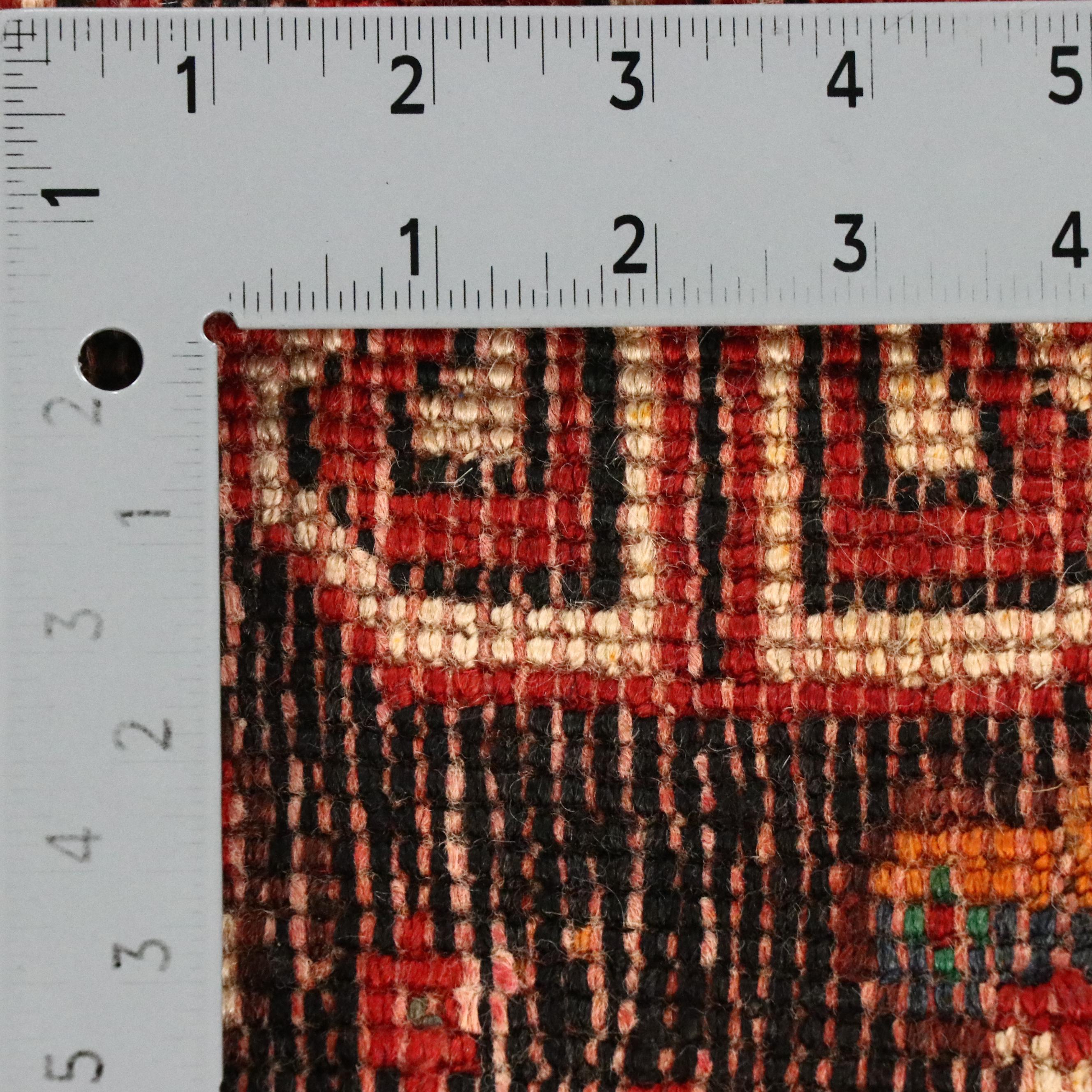 4'1 x 8' Hand-Knotted Persian Qashqai Area Rug