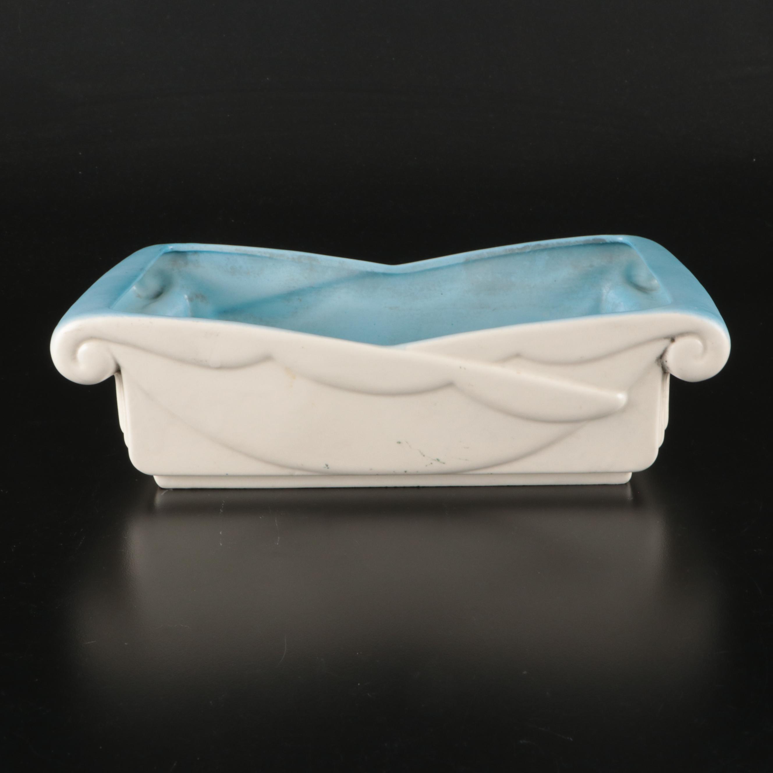 Erphila Porcelain Art Deco Style Candle Holders and Bowl Centerpiece Set