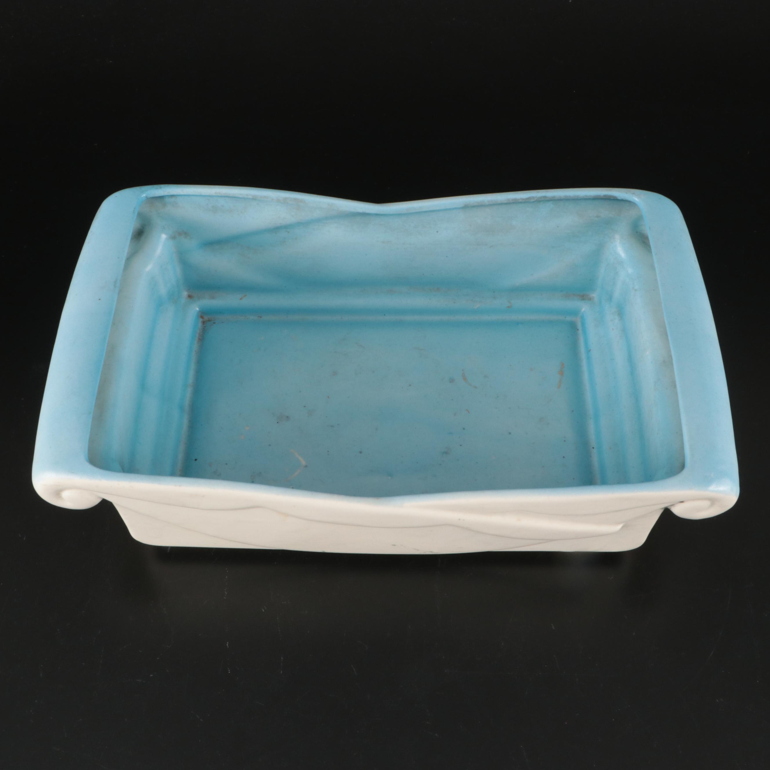 Erphila Porcelain Art Deco Style Candle Holders and Bowl Centerpiece Set